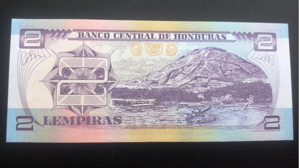 اسکناس 2 لمپیرا جمهوری هندوراس