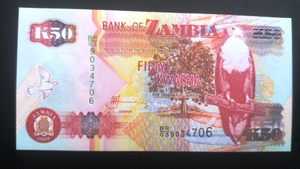 اسکناس 50 کواچا جمهوری زامبیا
