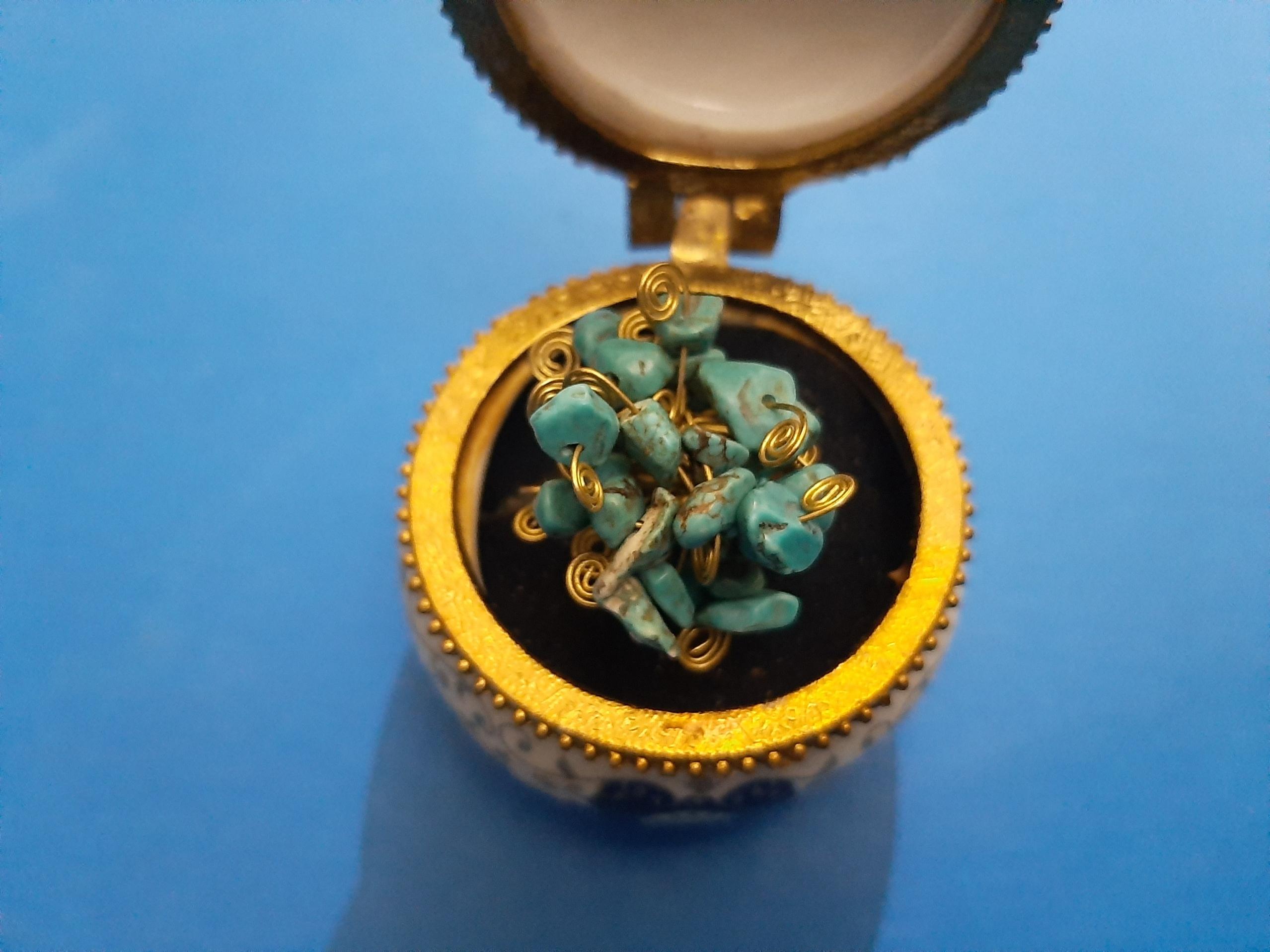 انگشتر برنجی و فیروزه