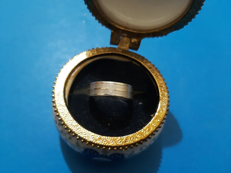 حلقه استیل نقره ای