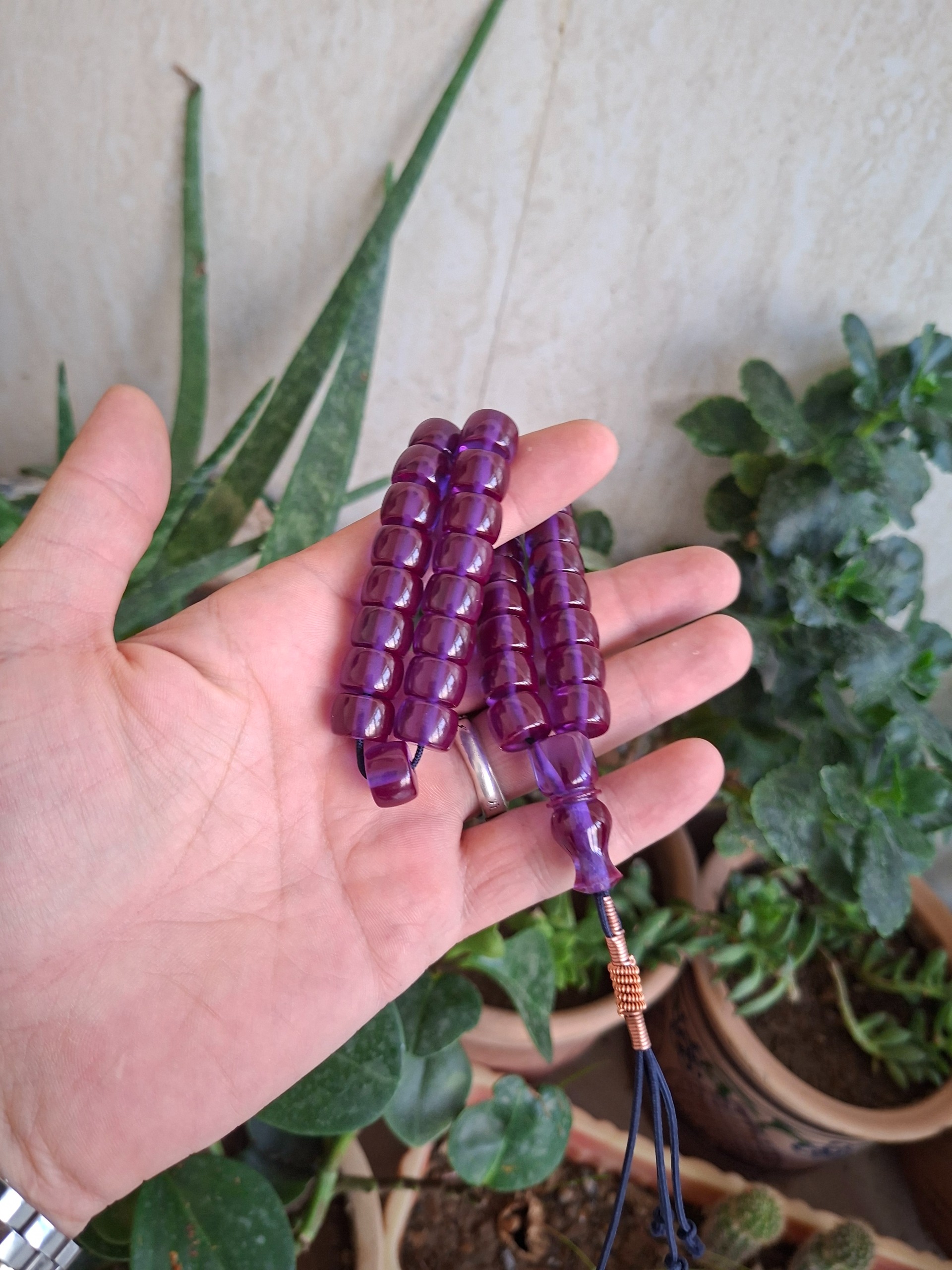 تسبیح سندلوس آبی دو پوست