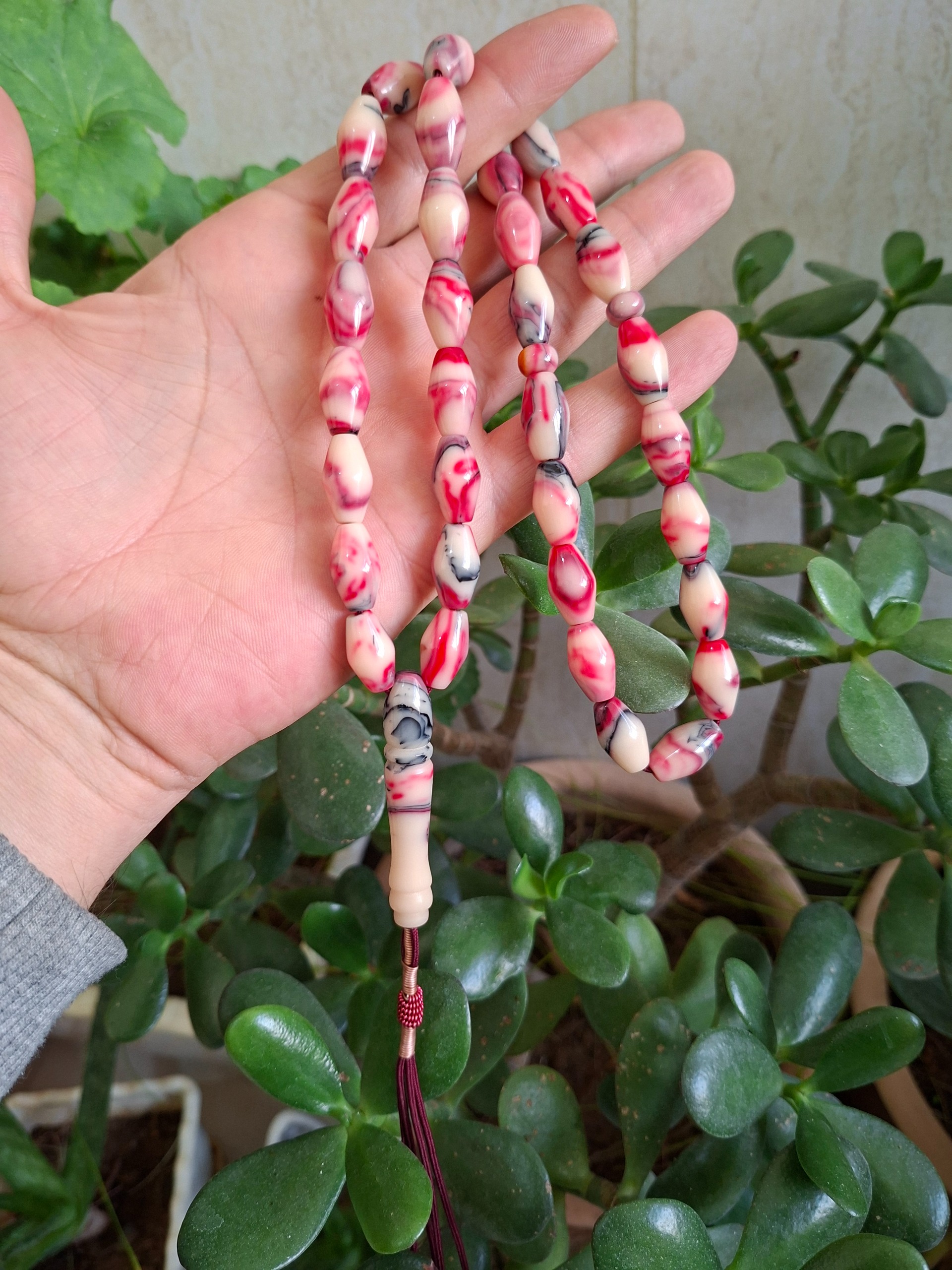 تسبیح کهربای زیبا و بی نظیر کلکسیونی