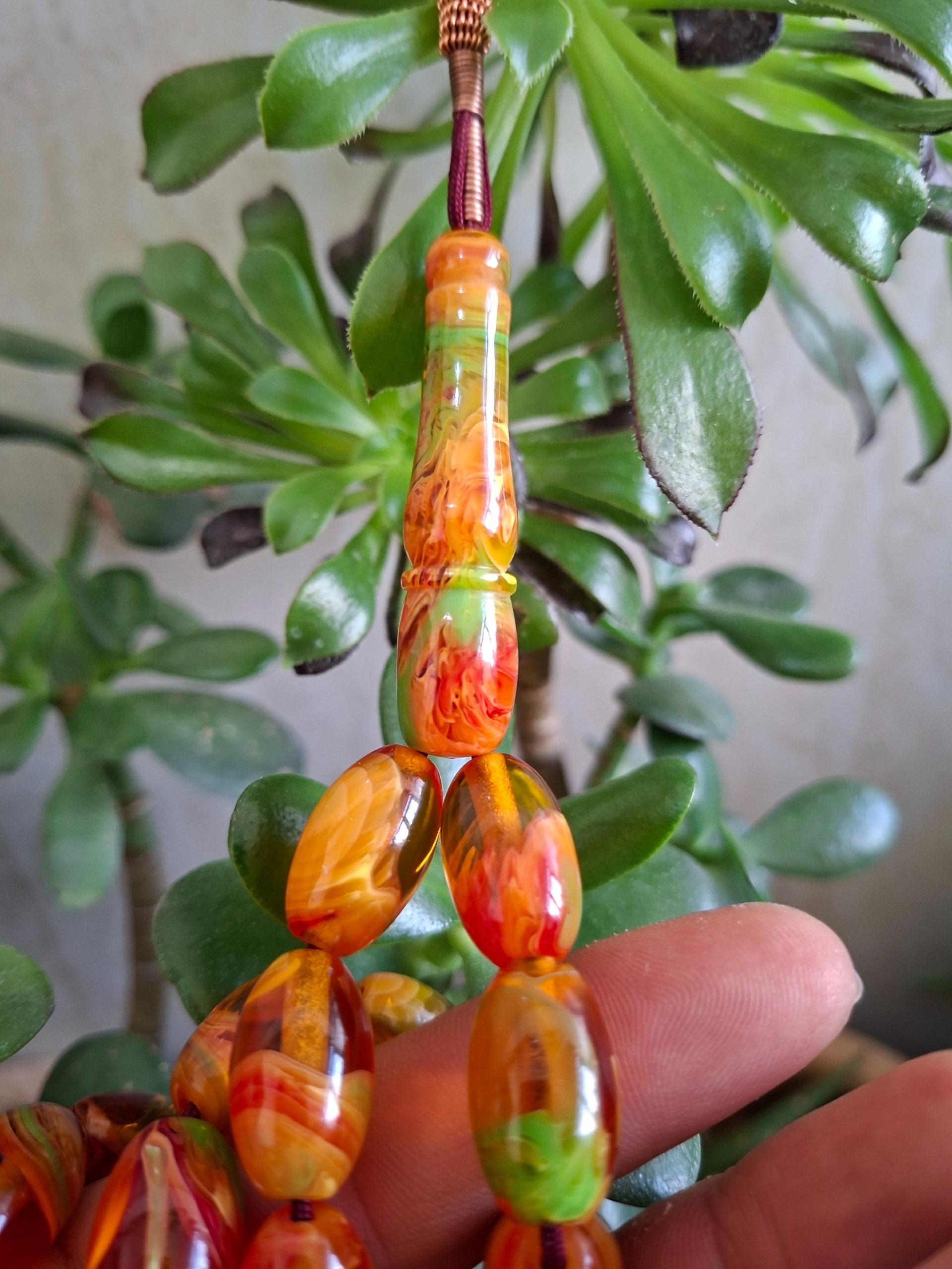 تسبیح کهربای زیبا و بی نظیر