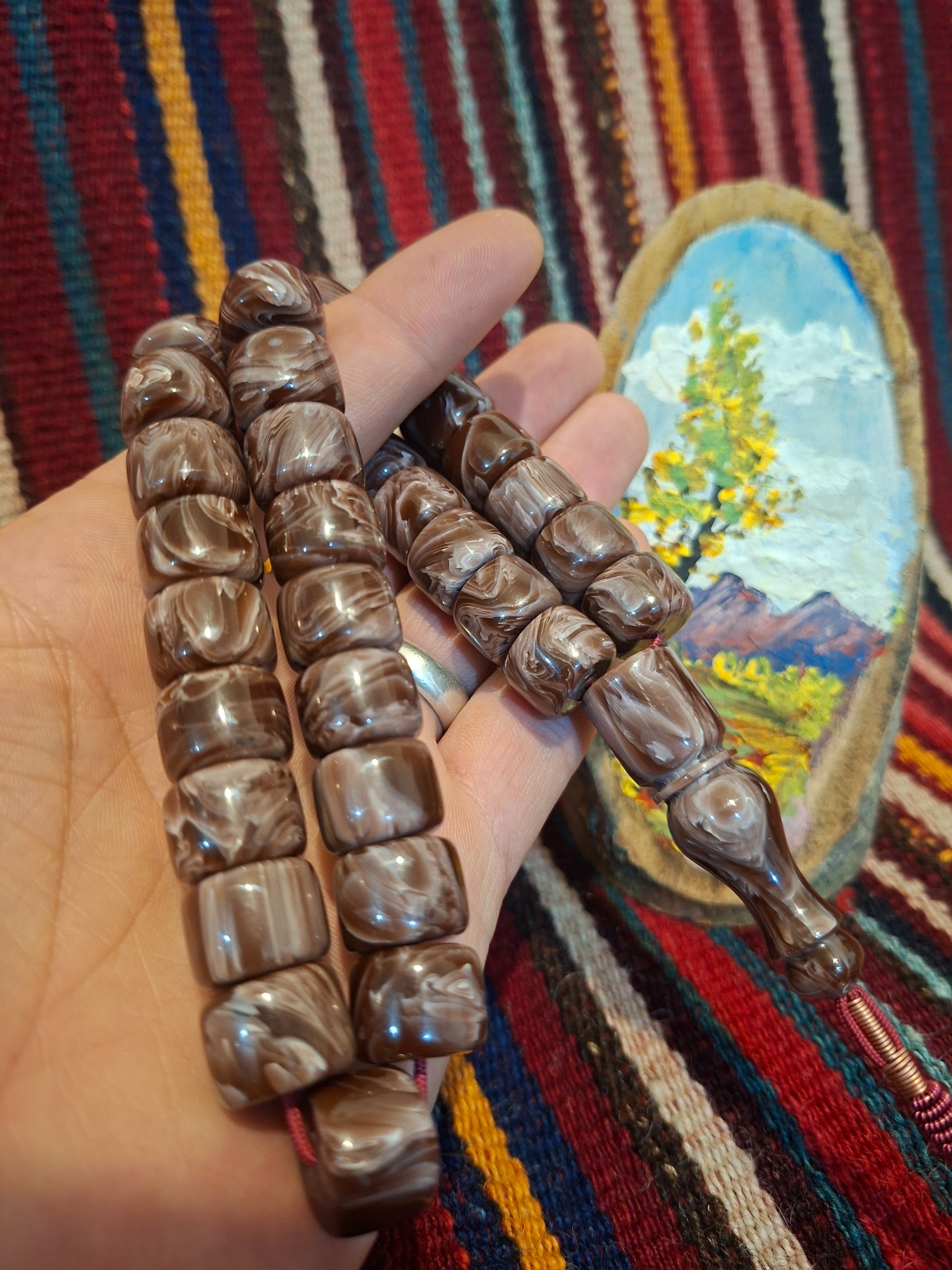 تسبیح کهربای زیبا و بینظیر