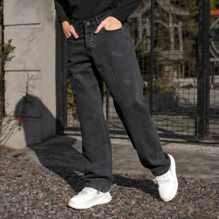 شلوار جین نیم بگ مردانه