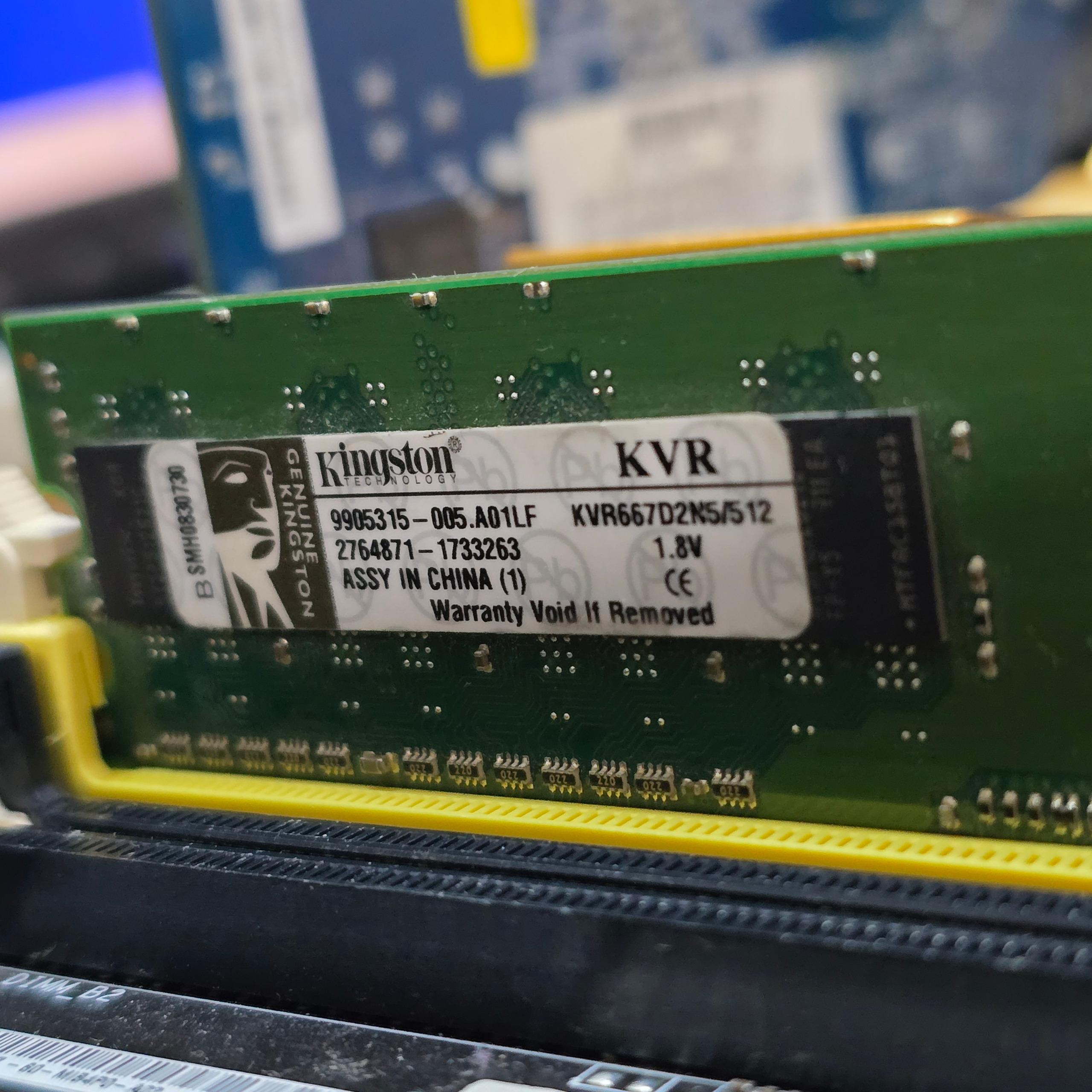 رم تست شده kingston DDR2-667 512 | سلامت 100 درصد