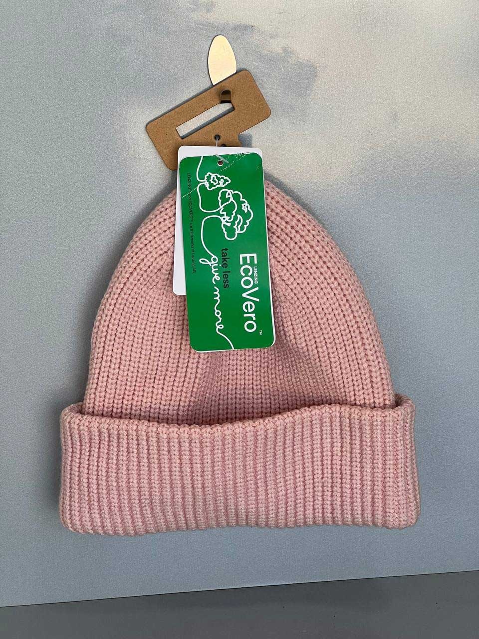 کلاه بافت صورتی زنانه مدل EcoVero