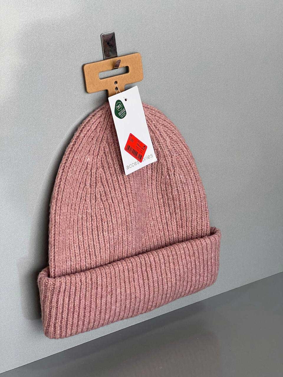 کلاه زمستانی بافتنی دخترانه گلبهی برند Six