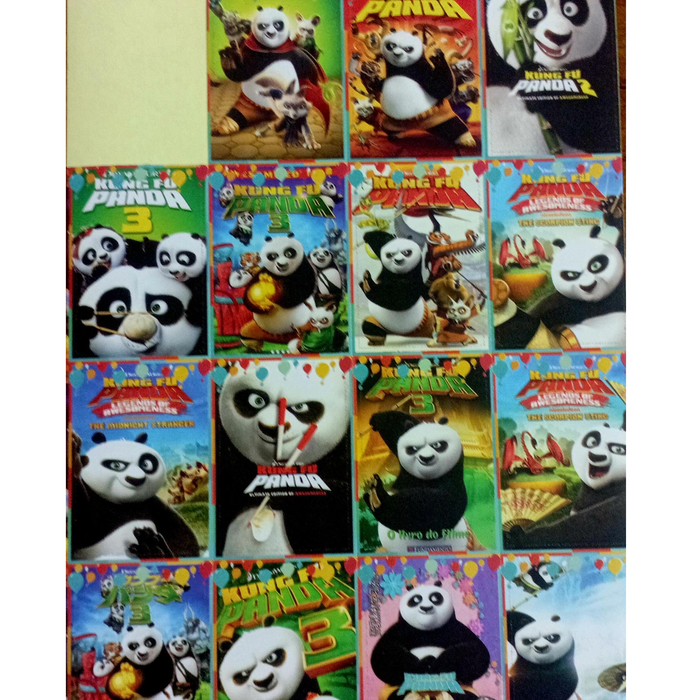برچسب کارتونی کودکانه پاندای کونگفو کار