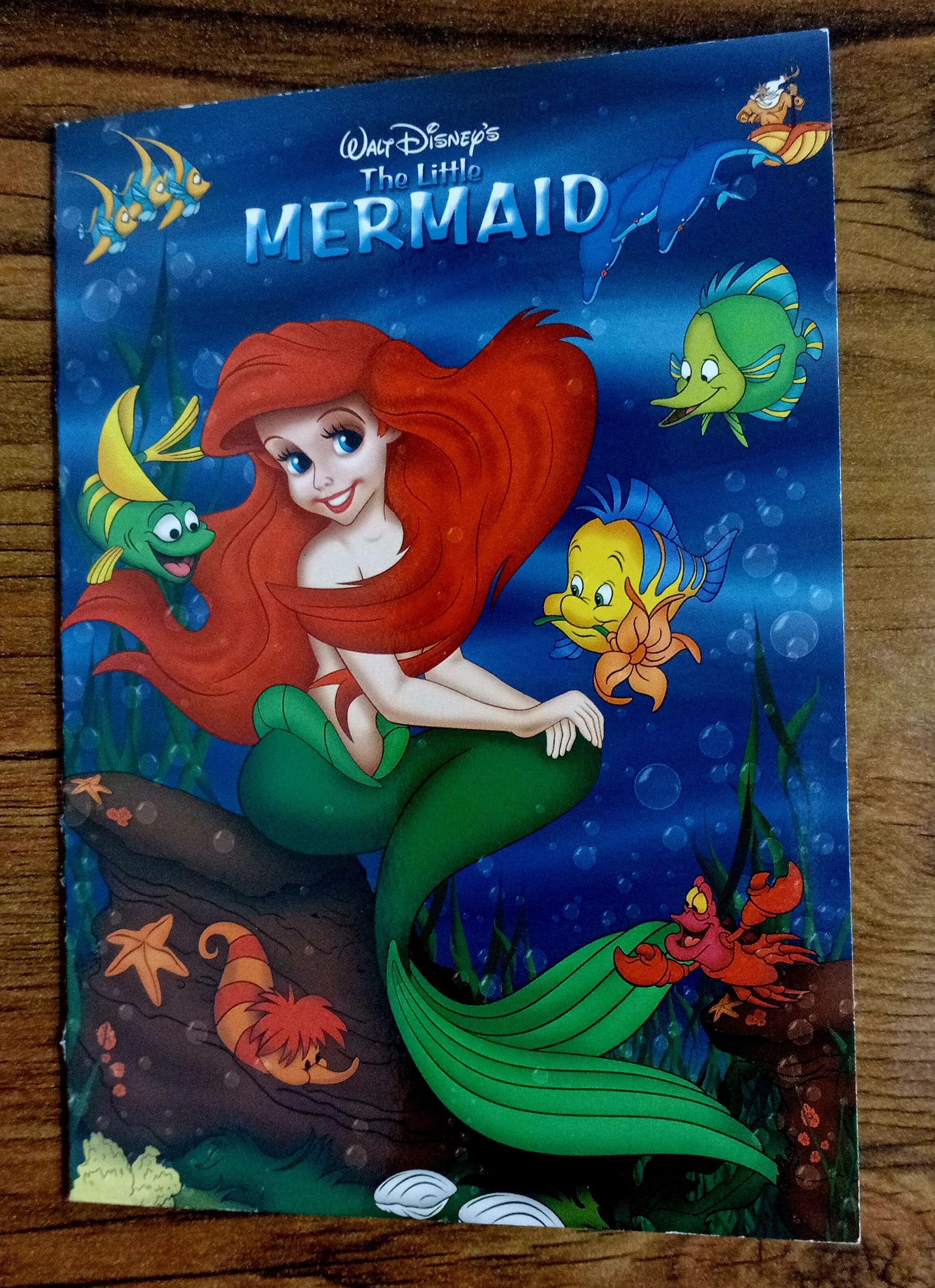 کارت پستال دوبرگی شفاف پری دریایی