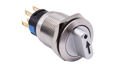 کلید سلکتوری فلزی 22mm بک لایت دار