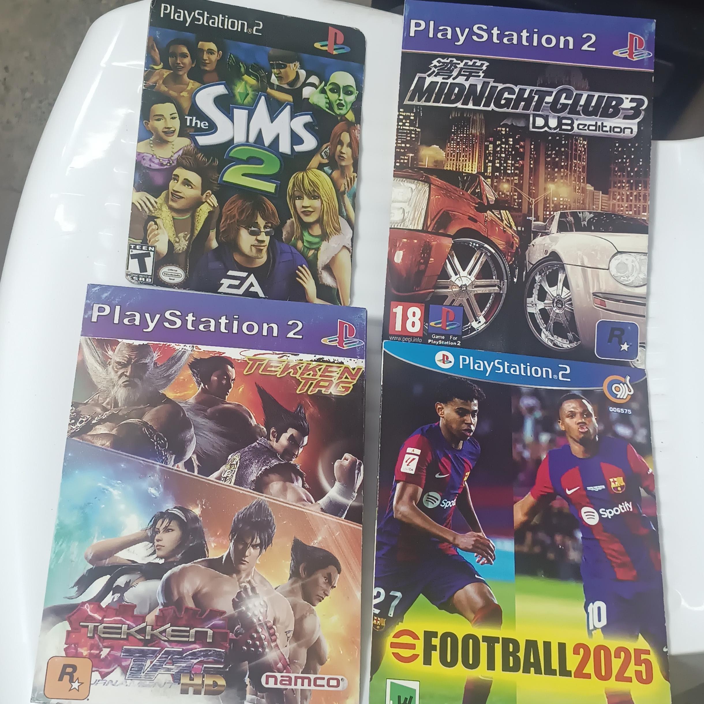 مزایده پک 4 عدد بازی ps2