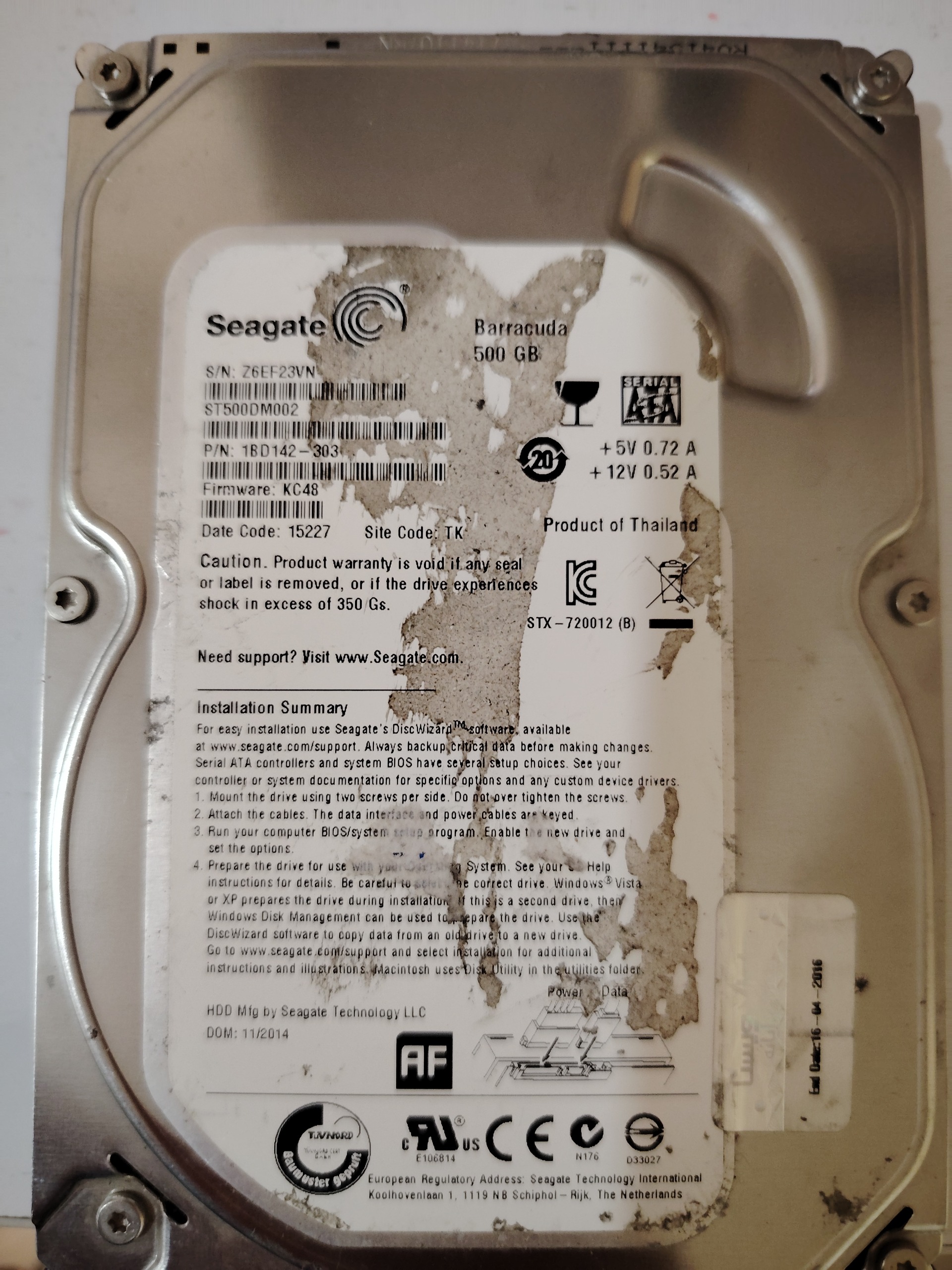 هارد کامپیوتر 3.5 اینچی, 500 گیگ سیگیت