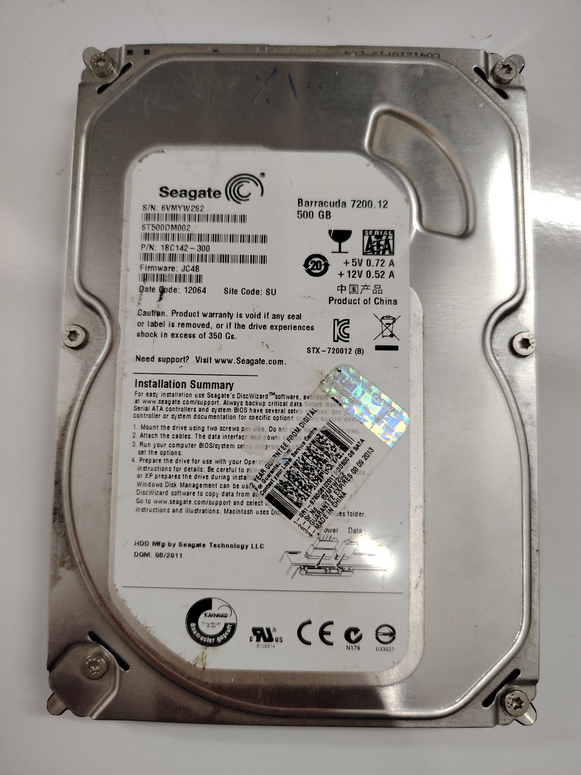 هارد کامپیوتر 3.5 اینچی, 500 گیگ