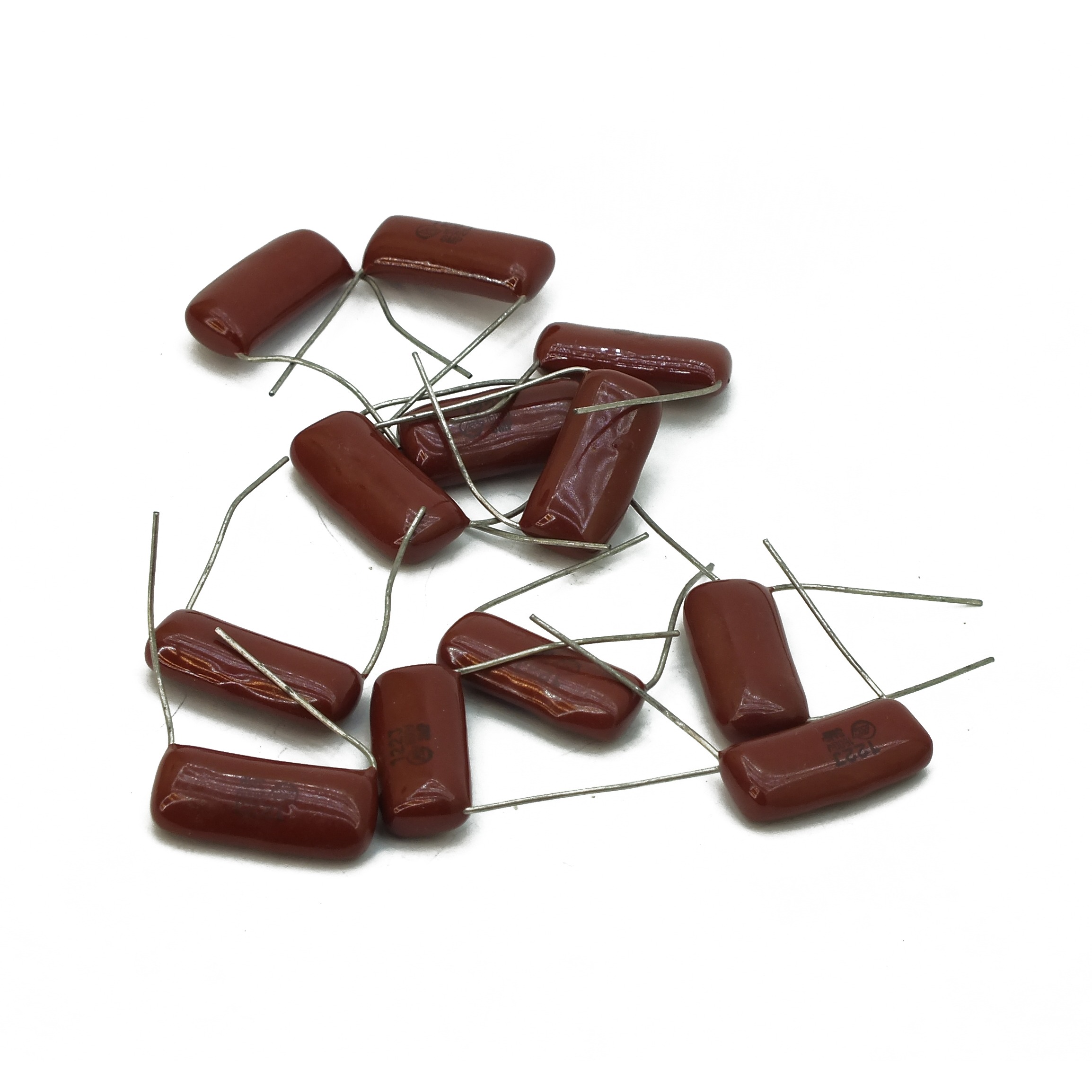 ده عدد خازن پلی استر  0.0012میکرو فاراد  1600 ولت