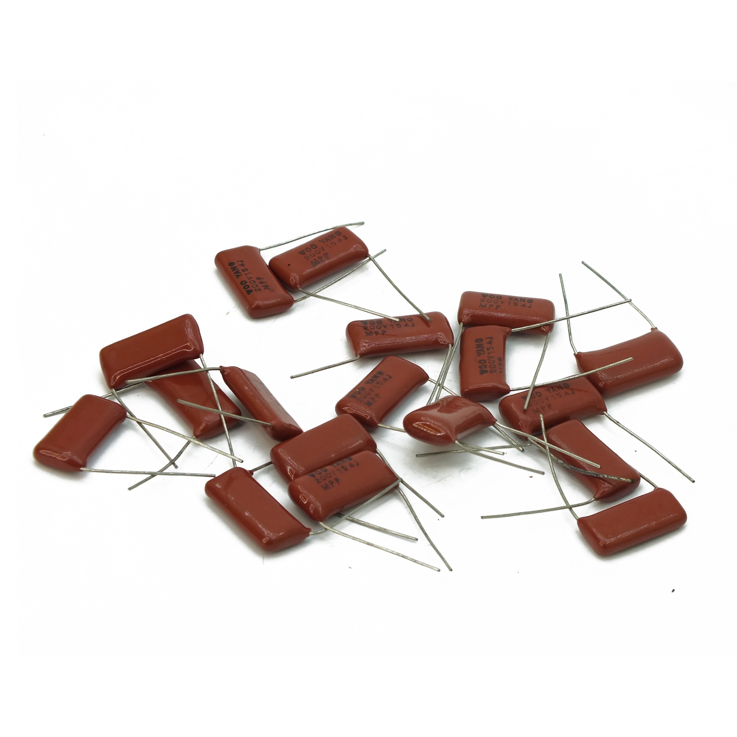 ده عدد خازن پلی استر 0.15 میکرو فاراد 200 ولت