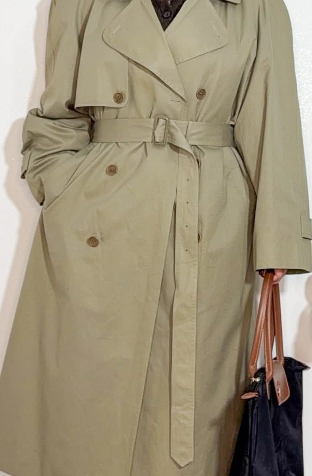 ترنچ کت بارانی زنانه کتان پیرکاردین