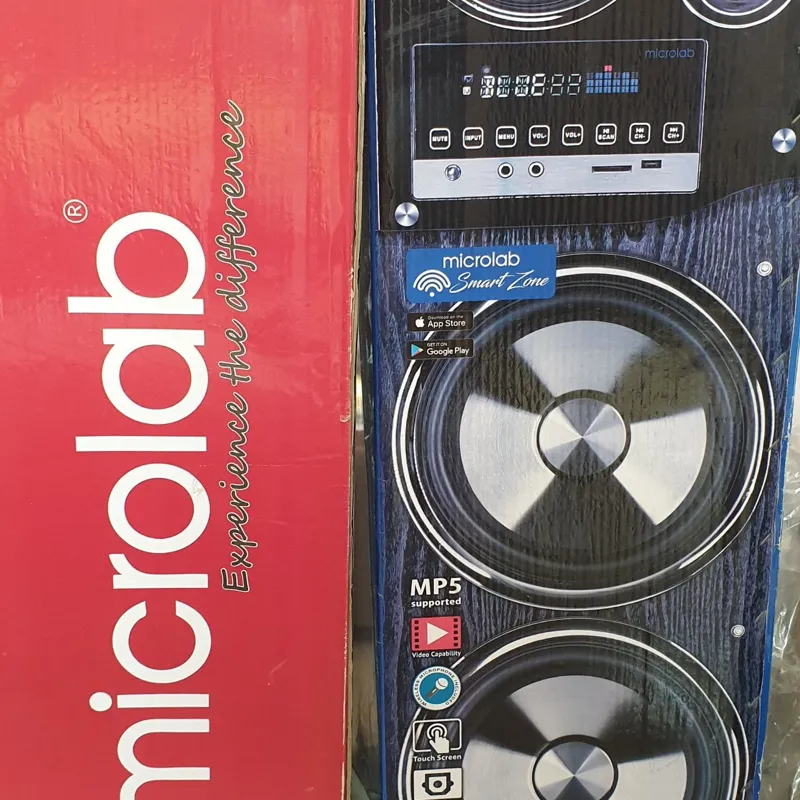 اسپیکر دوقلو میکرولب مدل M 310105 همراه میکروفون
