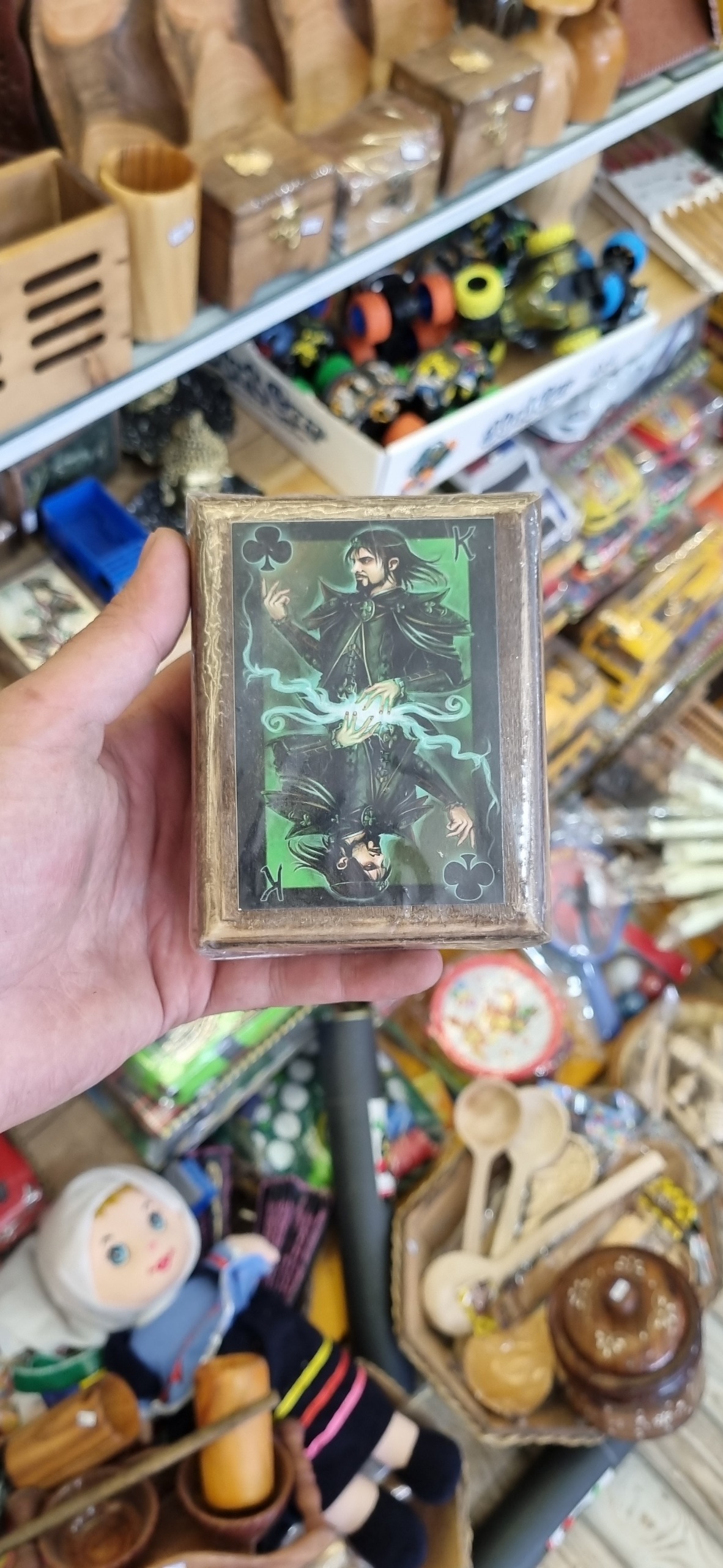 جعبه چوبی طرح دار