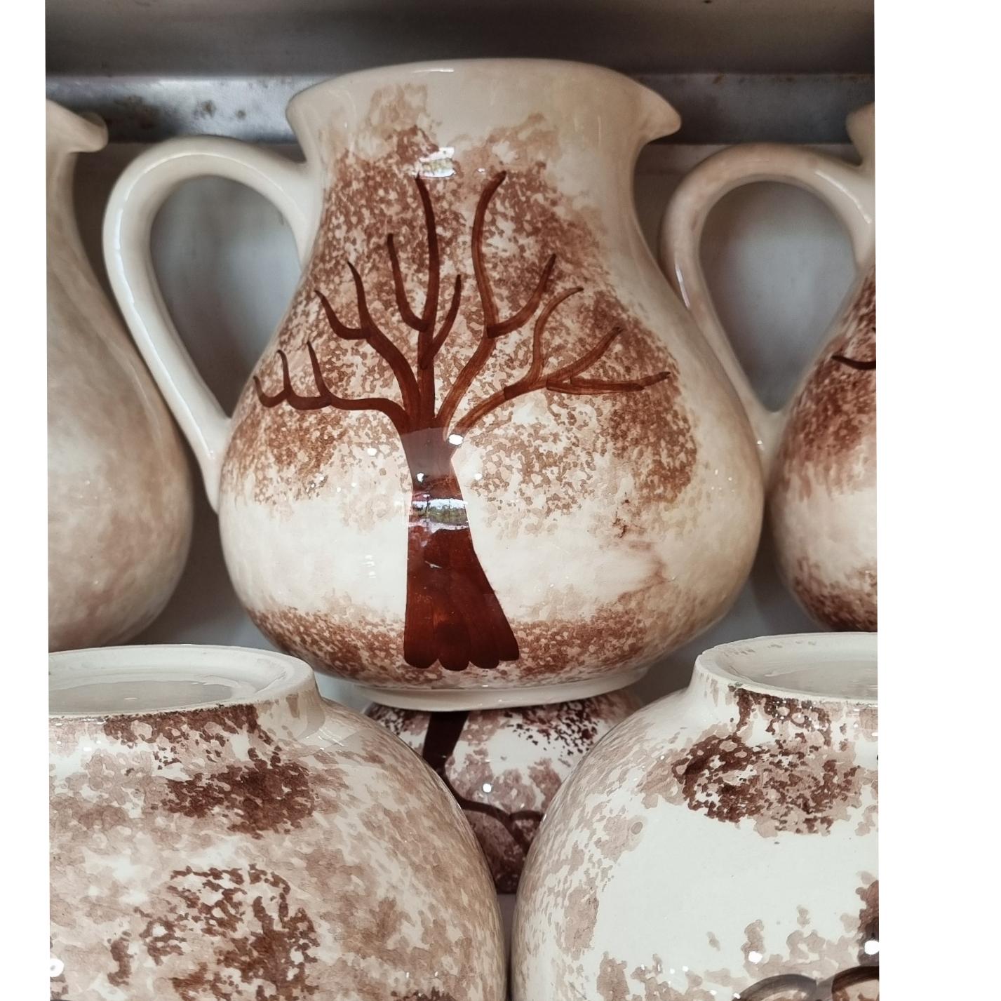 پارچ سفالی درختی قهوهای