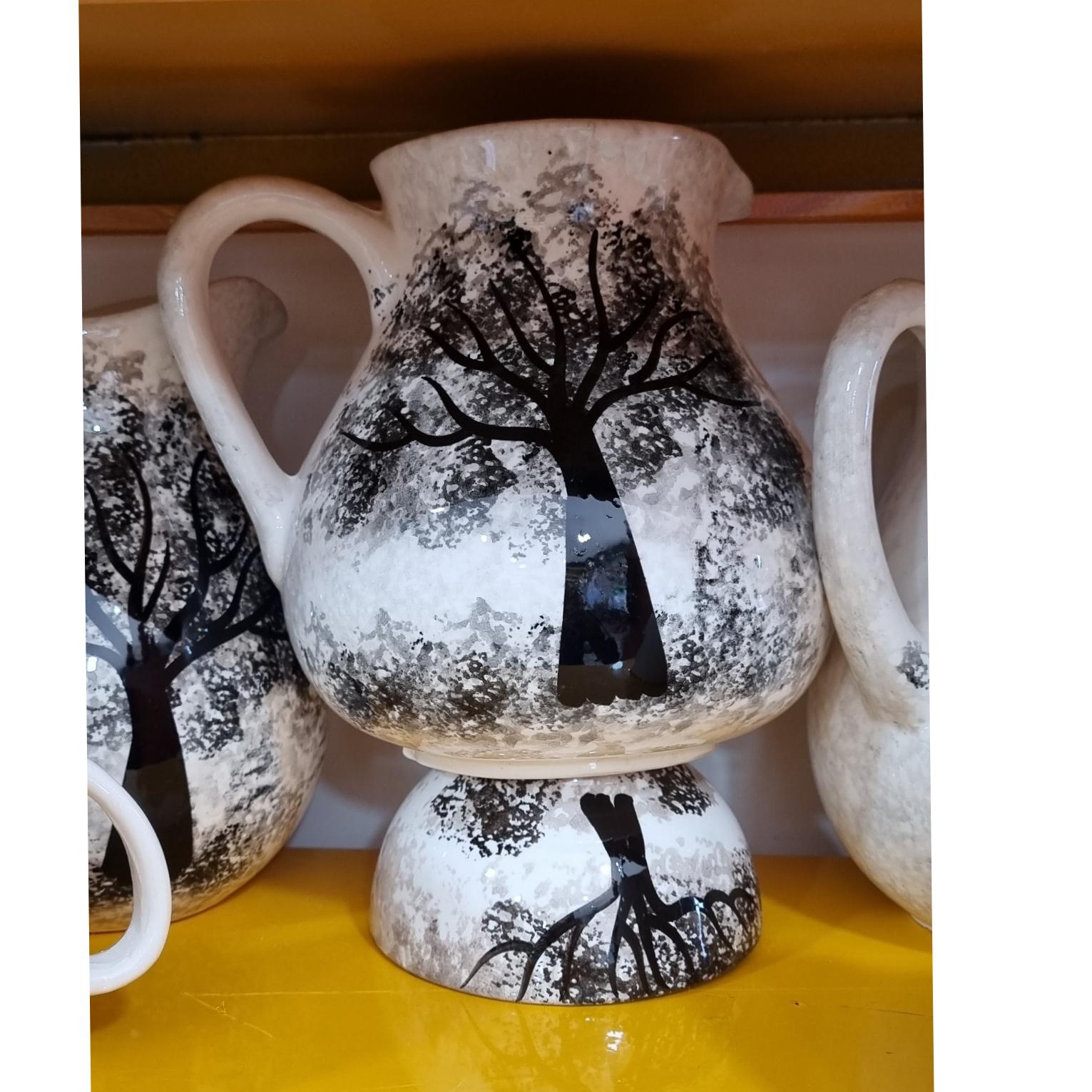 پارچ سفالی درختی مشکی