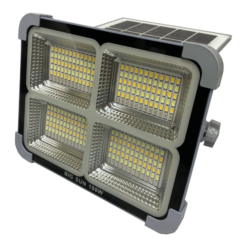 پروژکتور شارژی خورشیدی 100 وات 6 باتری بیگ سان