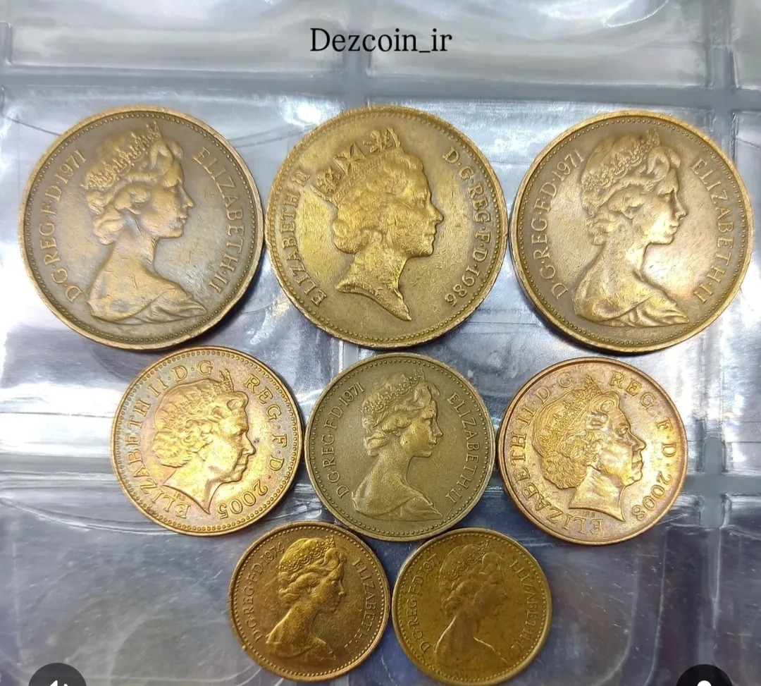 پک سکه های قدیمی و مسی انگلستان
