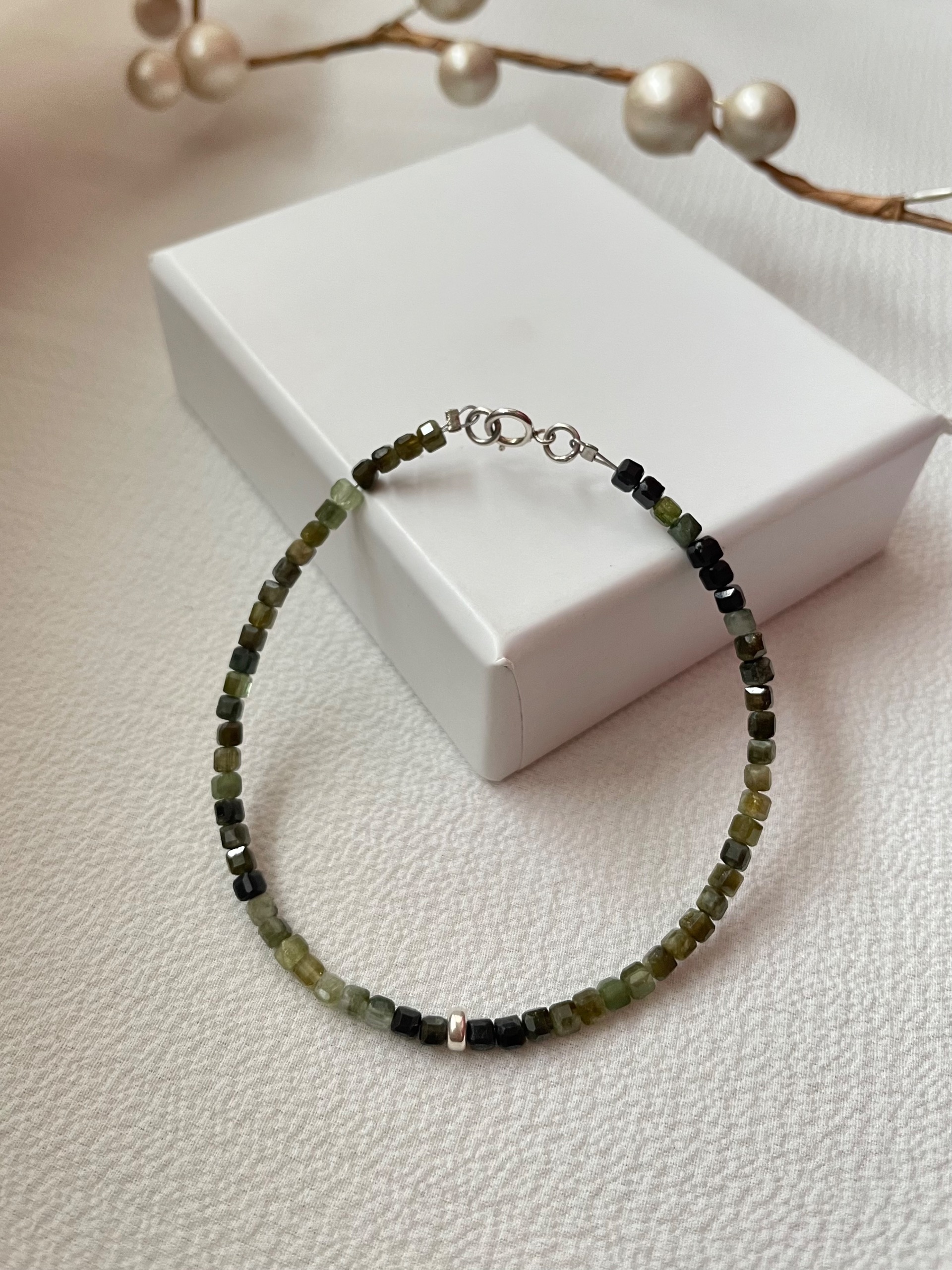 دستبند تورمالین نقره