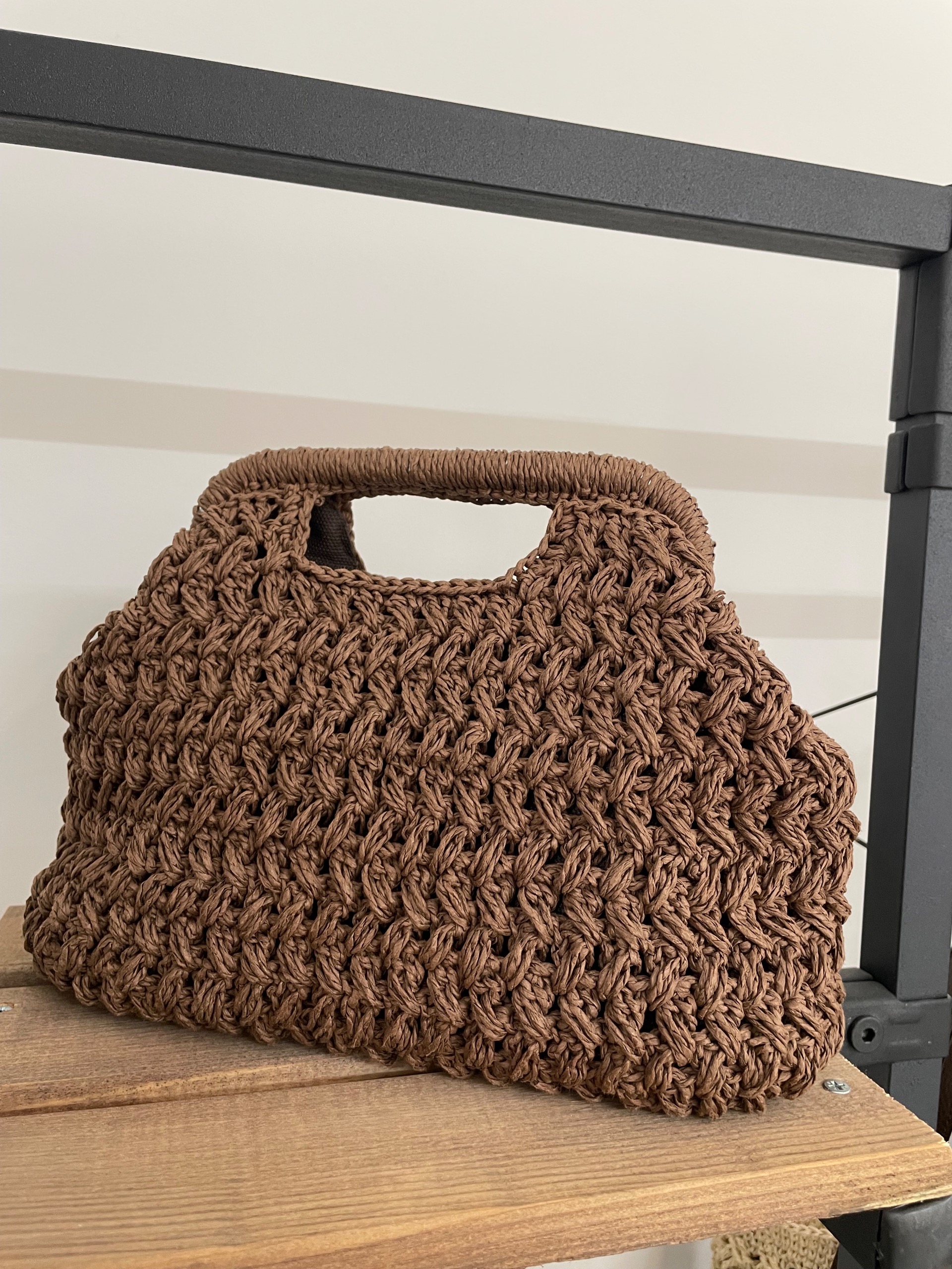 کیف دستبافت رافیا مجلسی