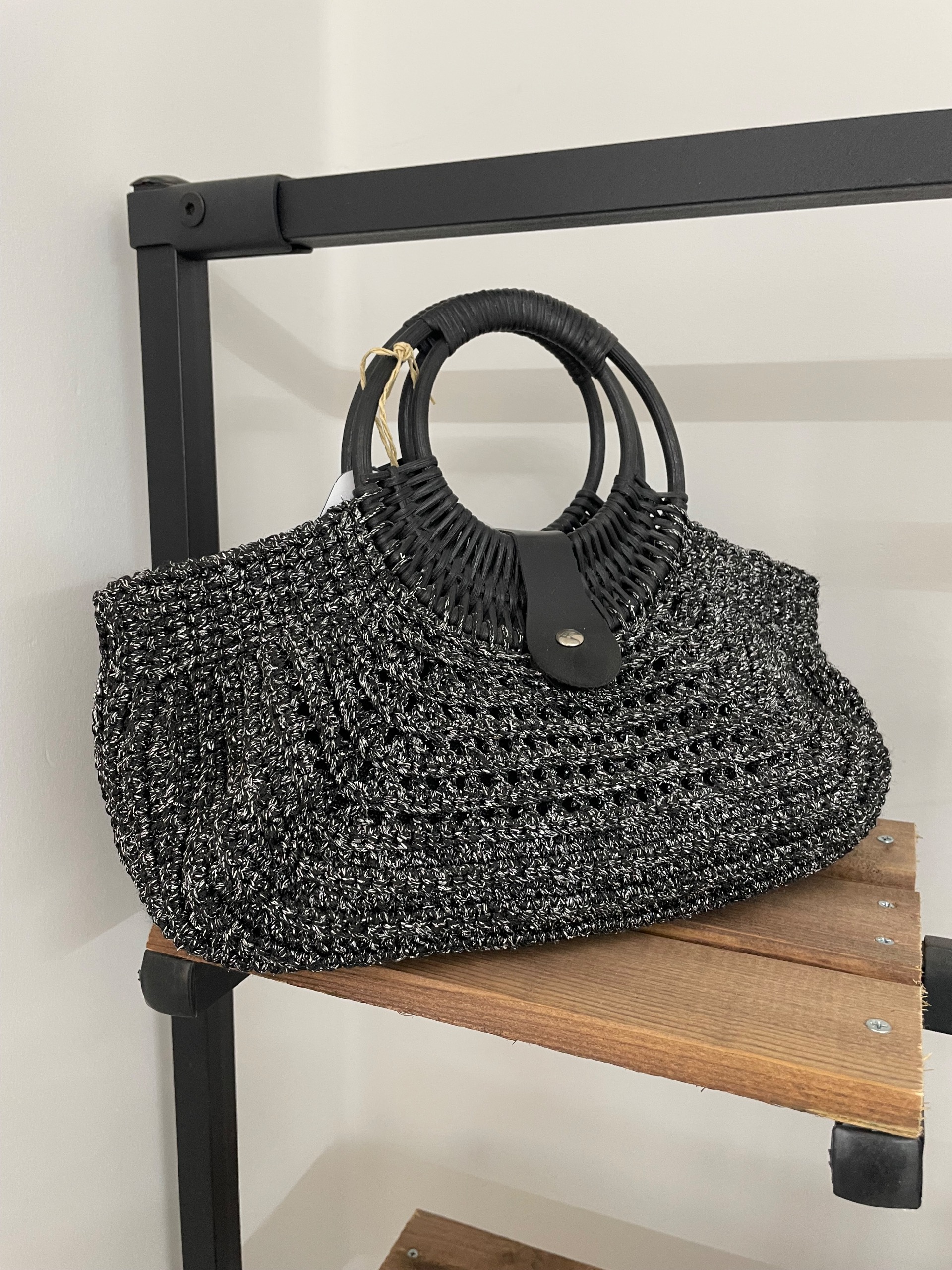 کیف دستبافت رافیا مجلسی