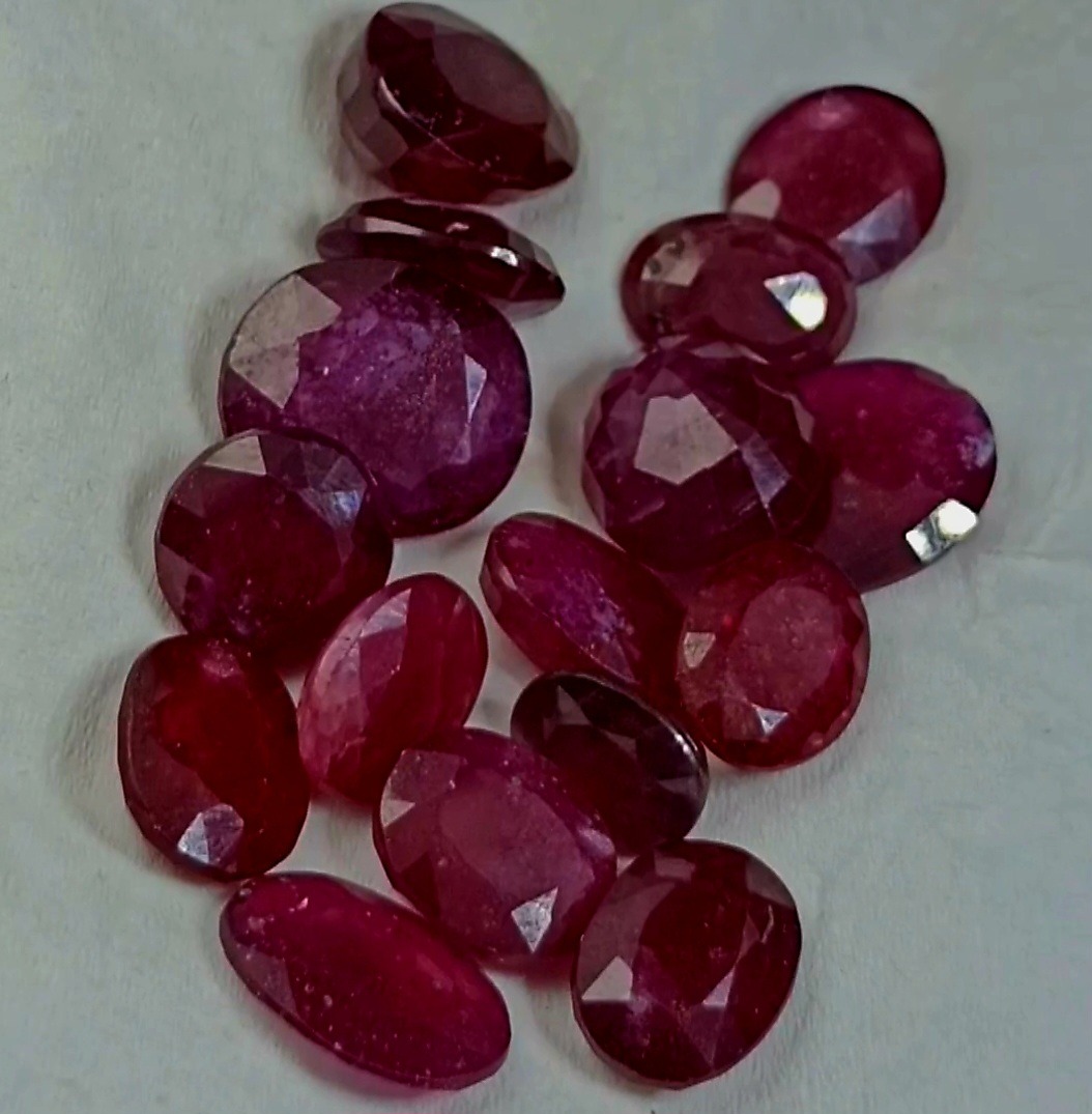 16 عدد یاقوت قرمز برمه طبیعی