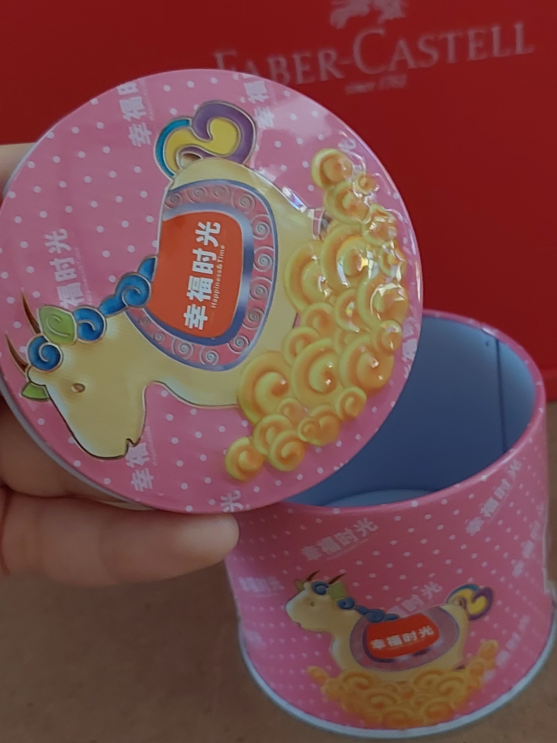 قوطی فلزی چینی اسب شاخ دار یونی کرن فانتزی عروسک