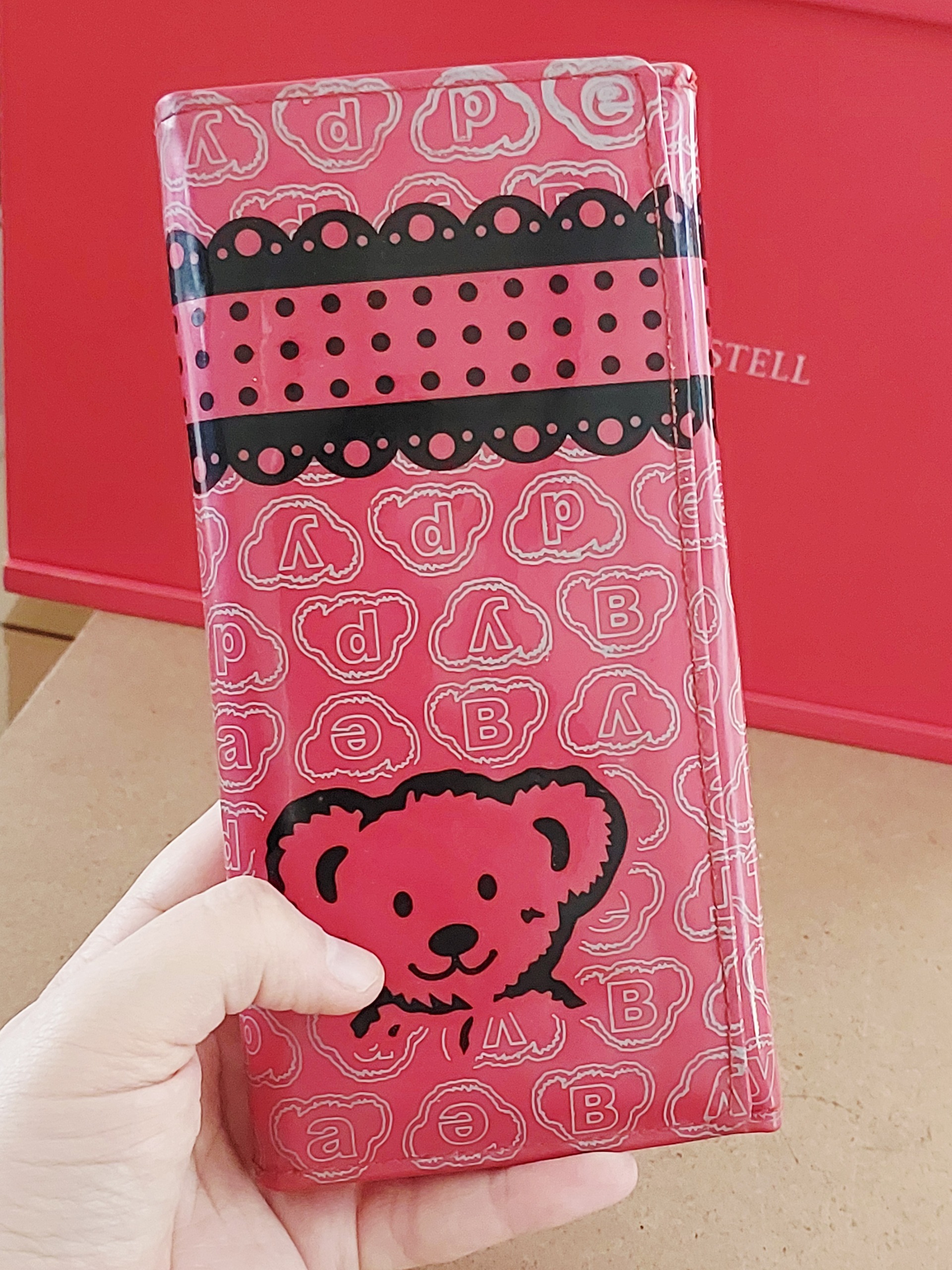 کیف پول فانتزی قرمز خرس بچگانه