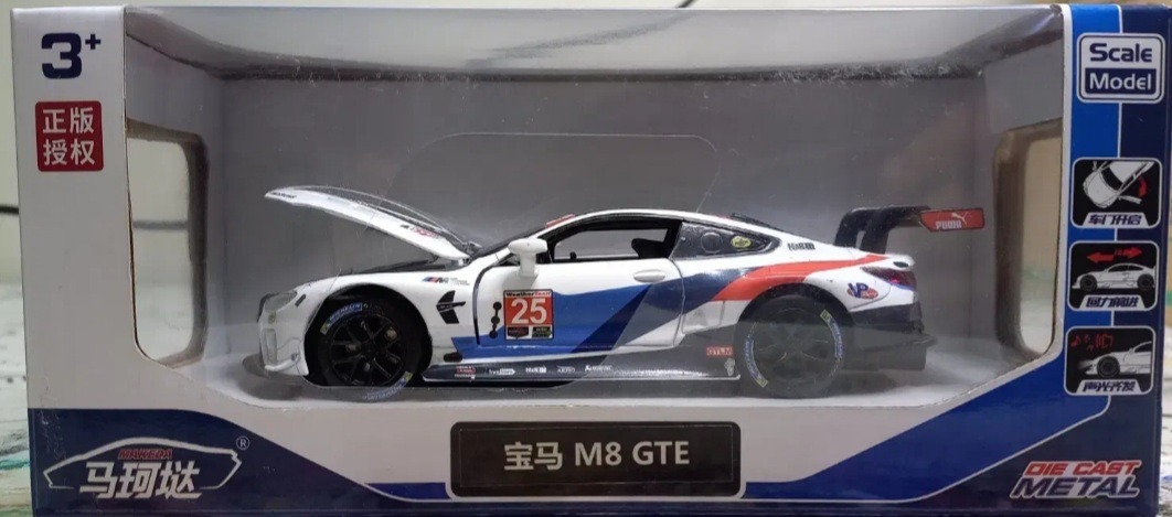 ماکت BMW M8 GTE برند HUADAWEI مقیاس 1/32