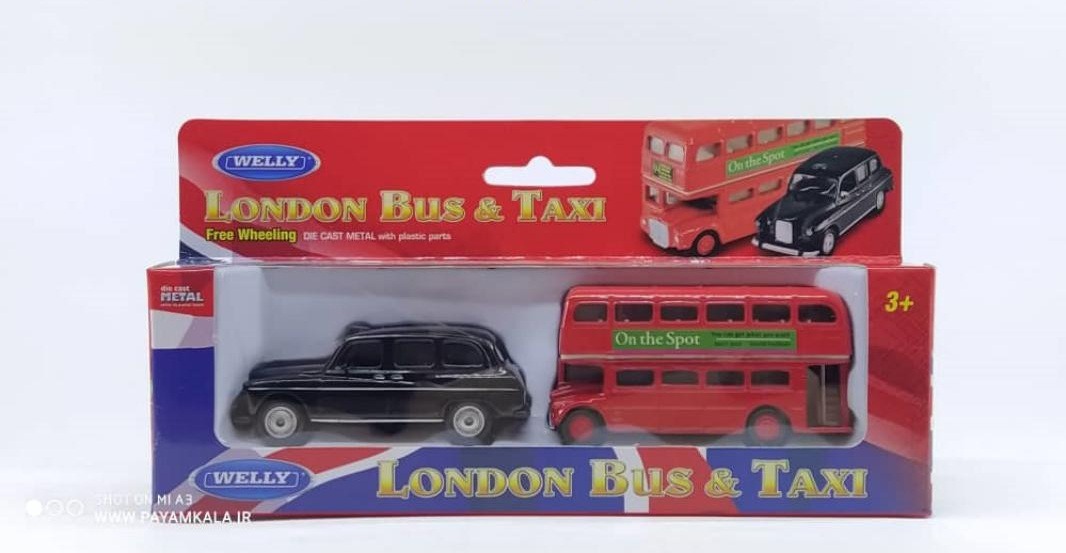 ماکت تاکسی و اتوبوس لندن ویلی تک جعبه