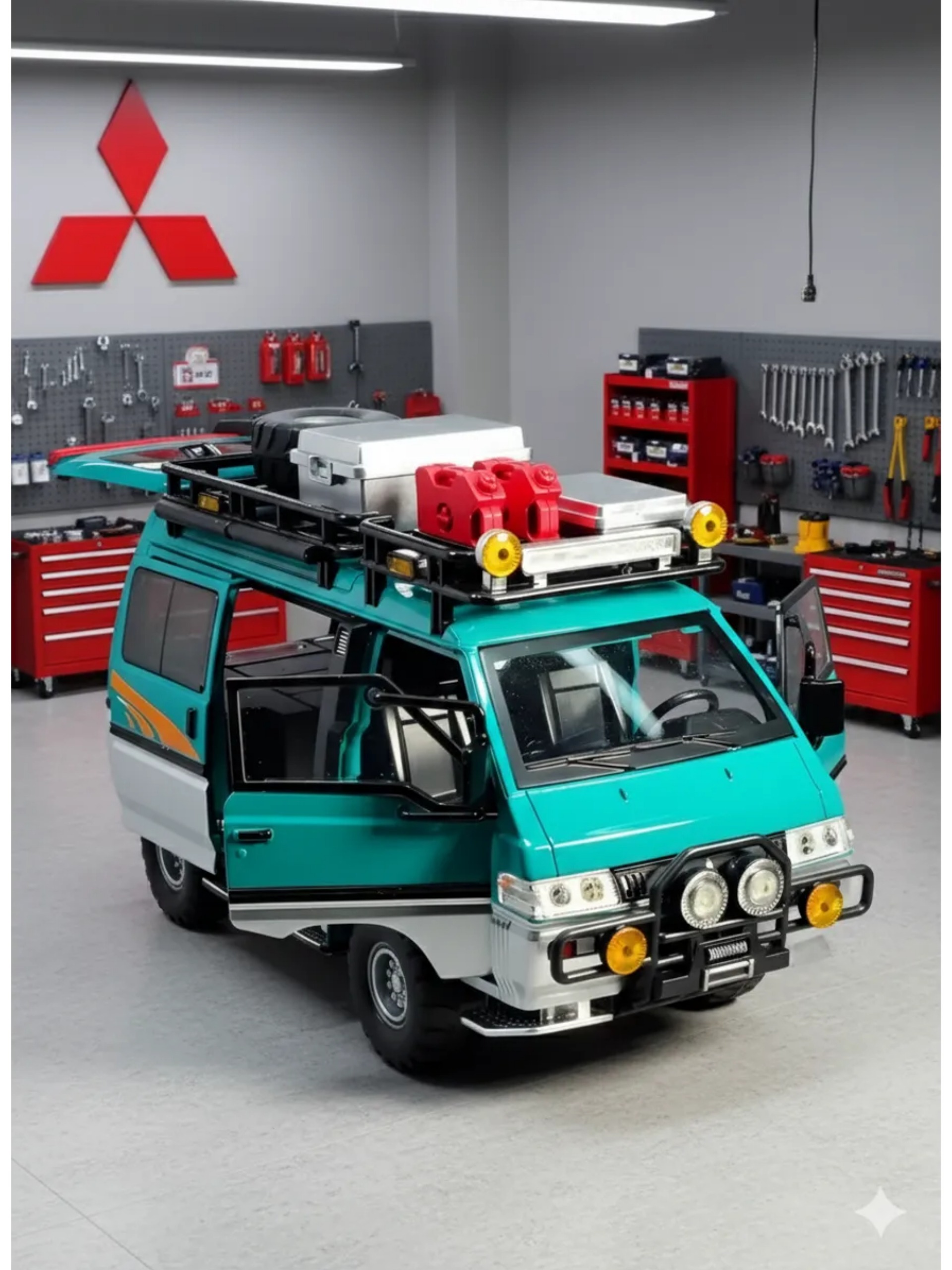 ماکت میتسوبیشی ون دلیکا 1/24 دارای تجهیزات