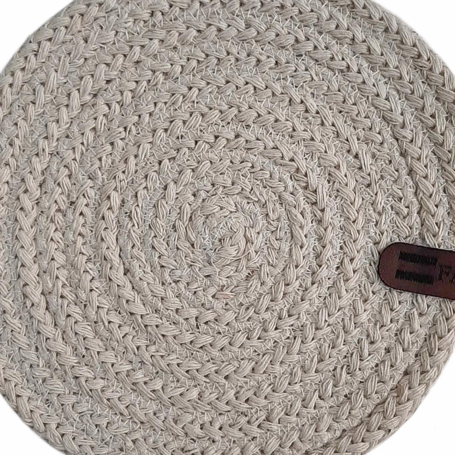 زیرلیوانی صنایع دستی،گرد،قیتونی ضخیم بقطر 12 سانت