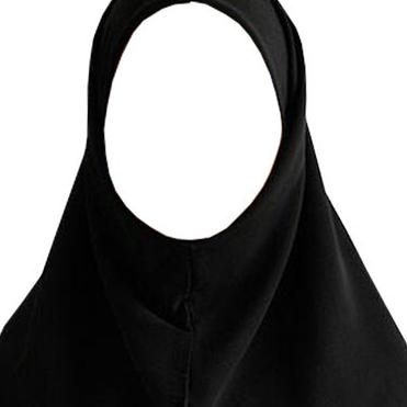 مقنعه اداری، دانشجوئی قد 85 سانت مشکی، نخی سبک