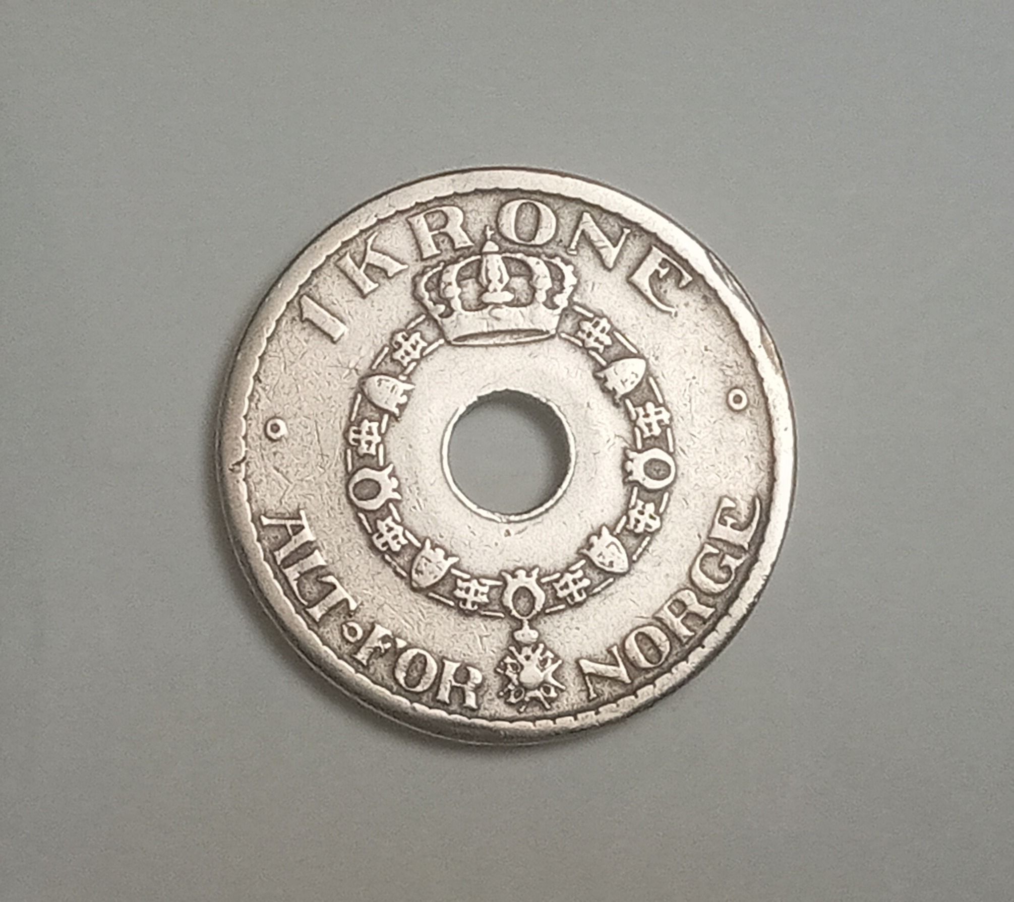 سکه قدیمی و کمیاب 1 کرون نروژ 1925