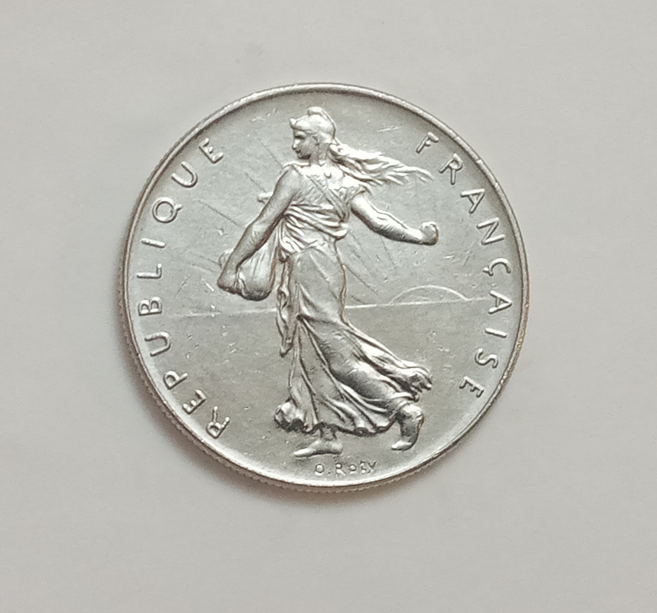 سکه کمیاب 1 فرانک فرانسه 1977