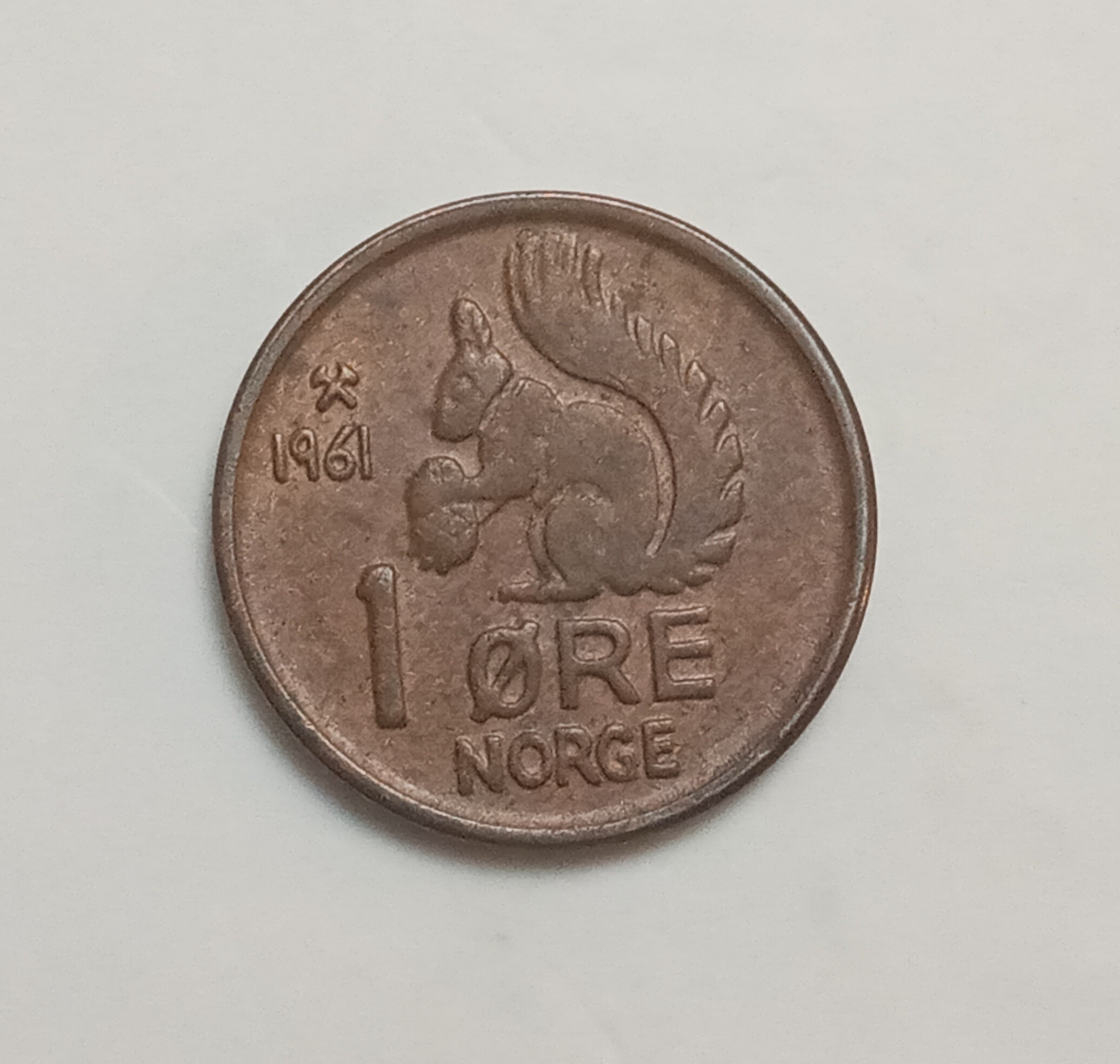 سکه قدیمی و کمیاب یک اوره نروژ 1961