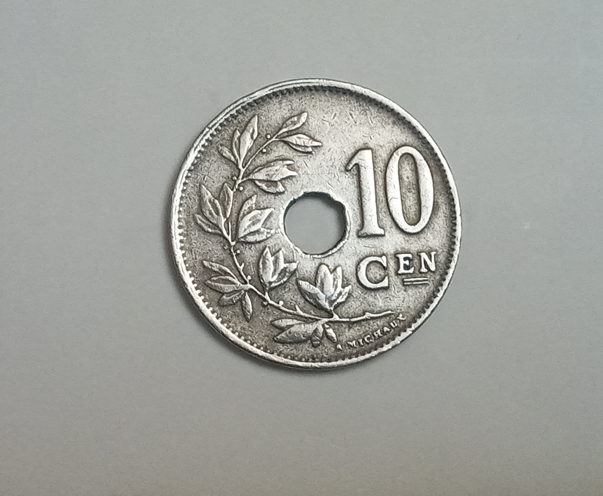 سکه آنتیک و کمیاب 10 سنتیم بلژیک 1925