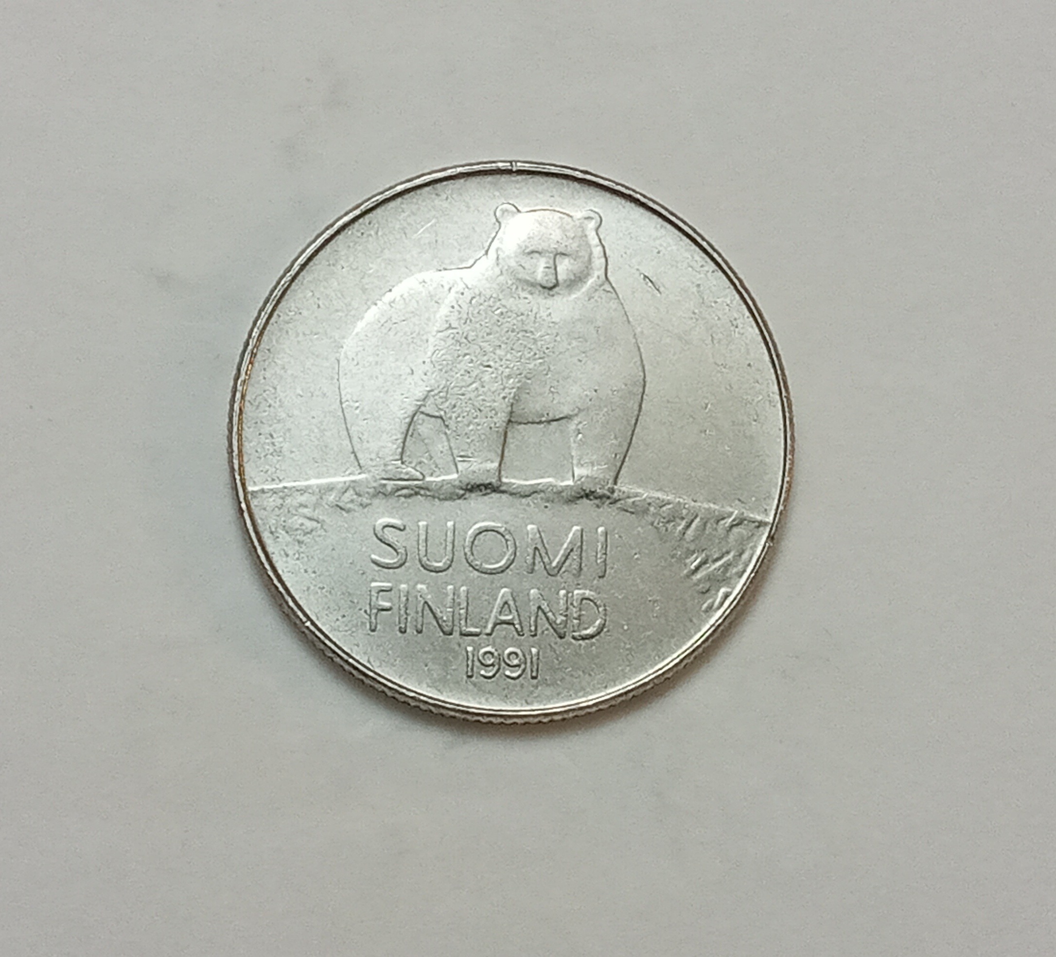 سکه زیبا و کمیاب 50 پنیا فنلاند 1991