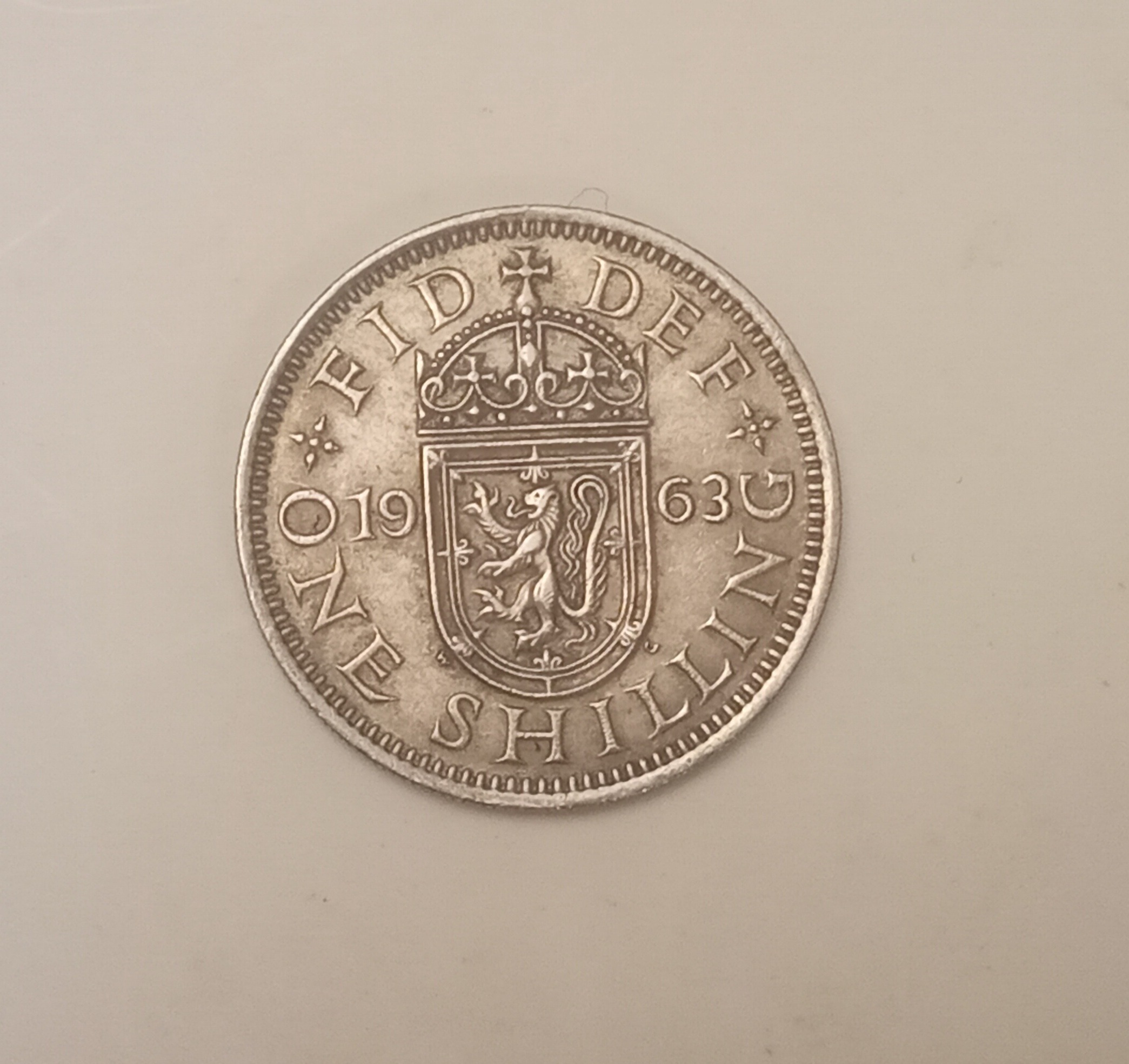 سکه کمیاب و قدیمی یک شیلینگ اسکاتلندی 1963