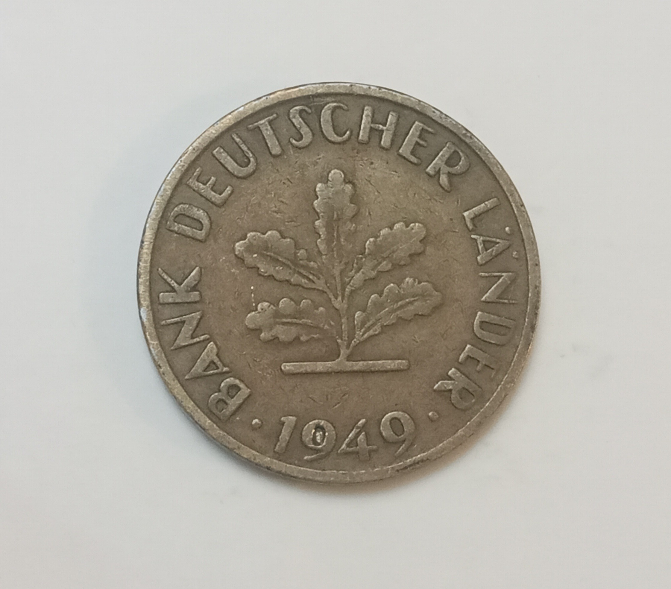 سکه قدیمی و تیپ کمیاب 10 فنیگ آلمان غربی 1949