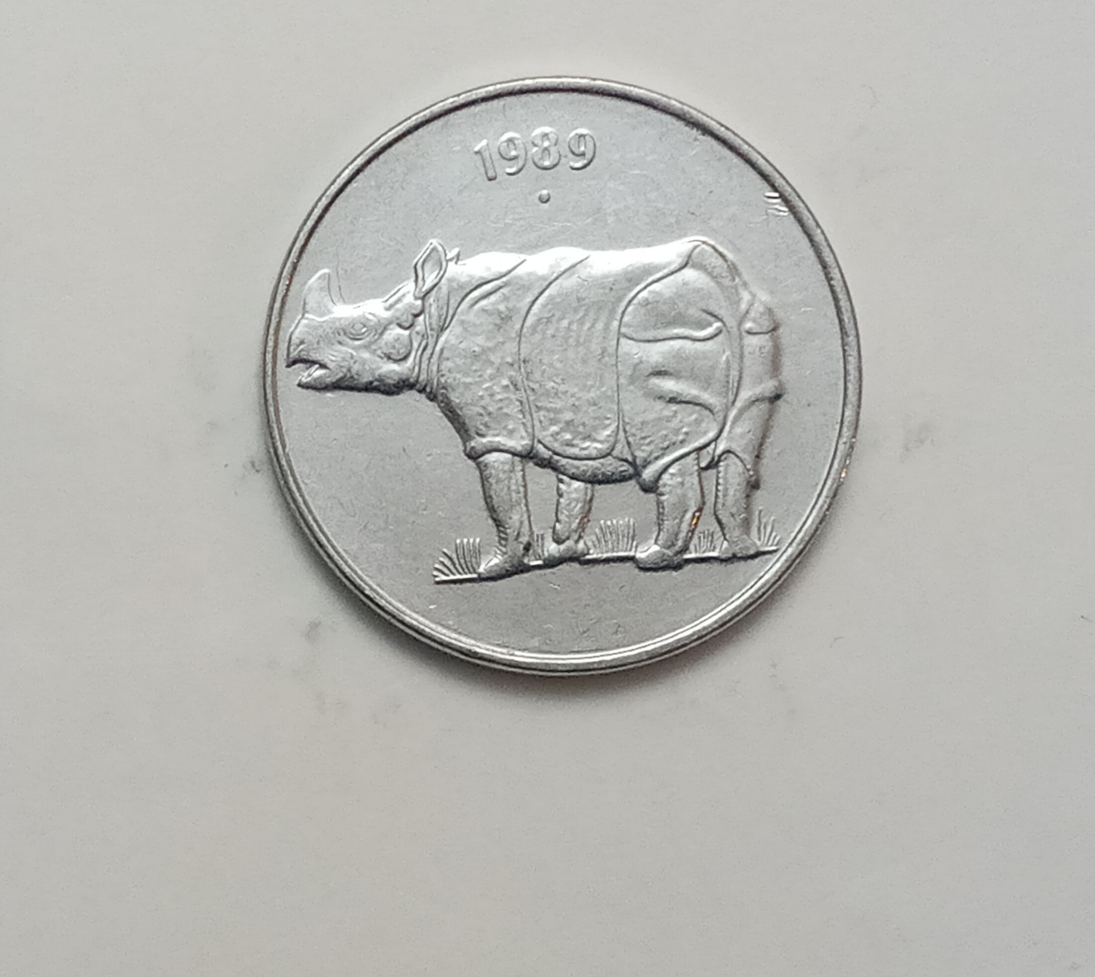 سکه زیبا و کمیاب 25 پیسه هند 1989