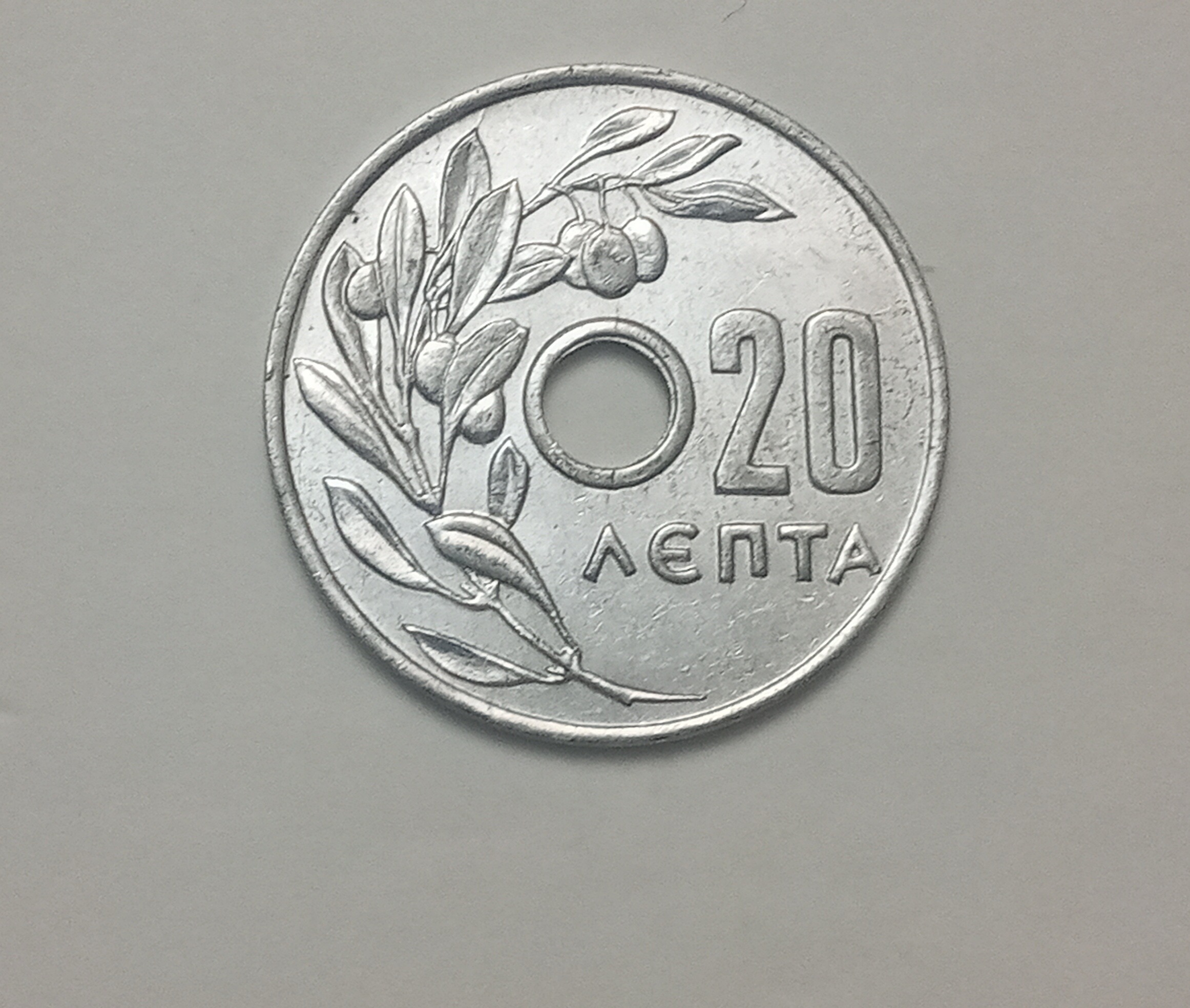 سکه قدیمی و کمیاب 20 لپتا یونان 1959