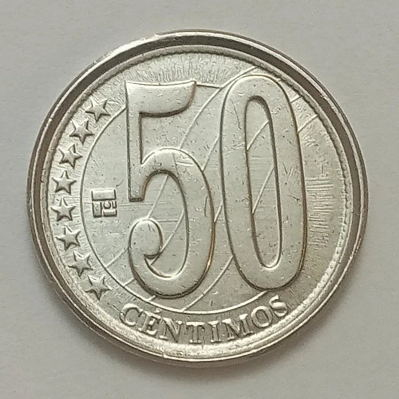 سکه کمیاب 50 سنتیمو ونزوئلا 2007