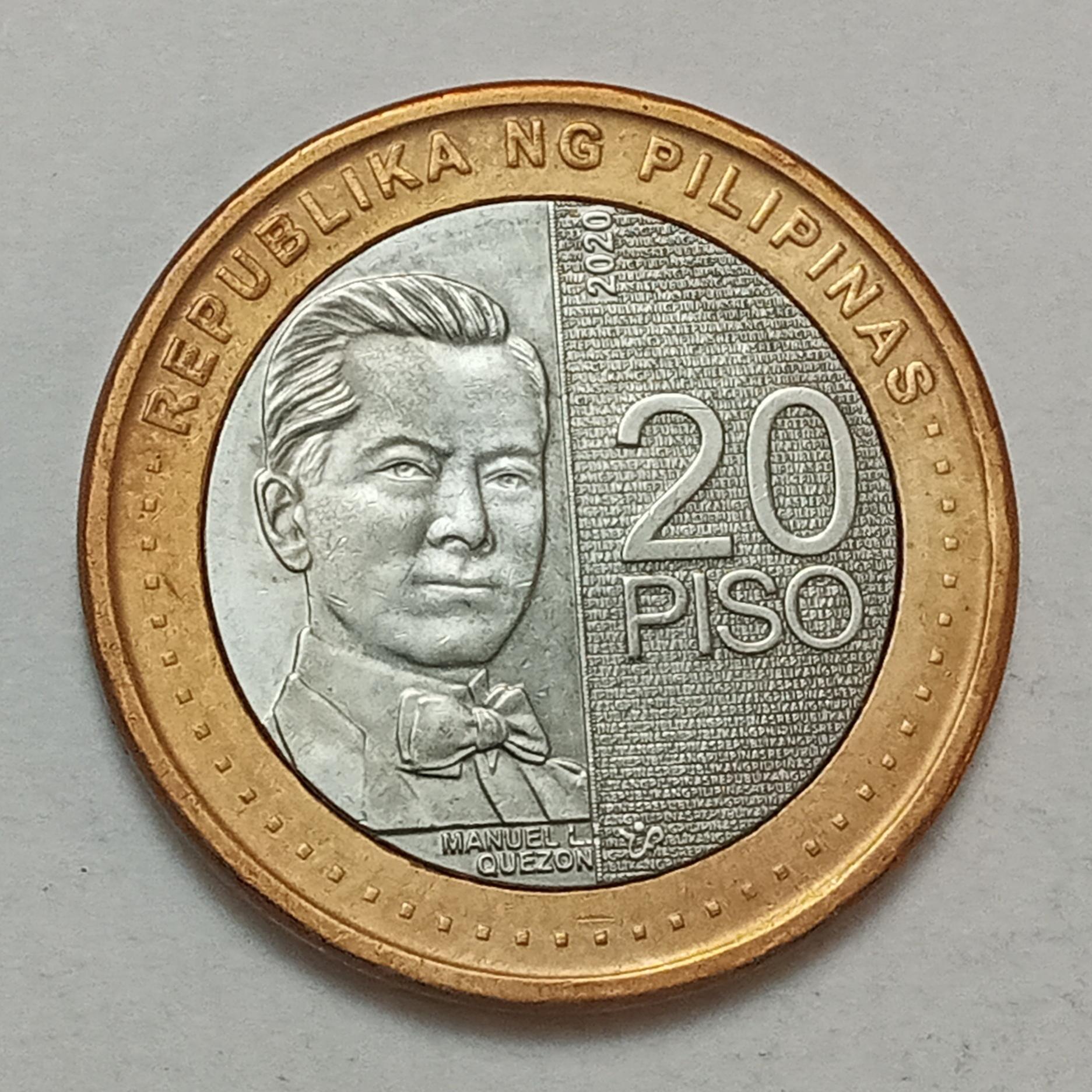 سکه بایمتال زیبا و نایاب 20 پزو فیلیپین 2020