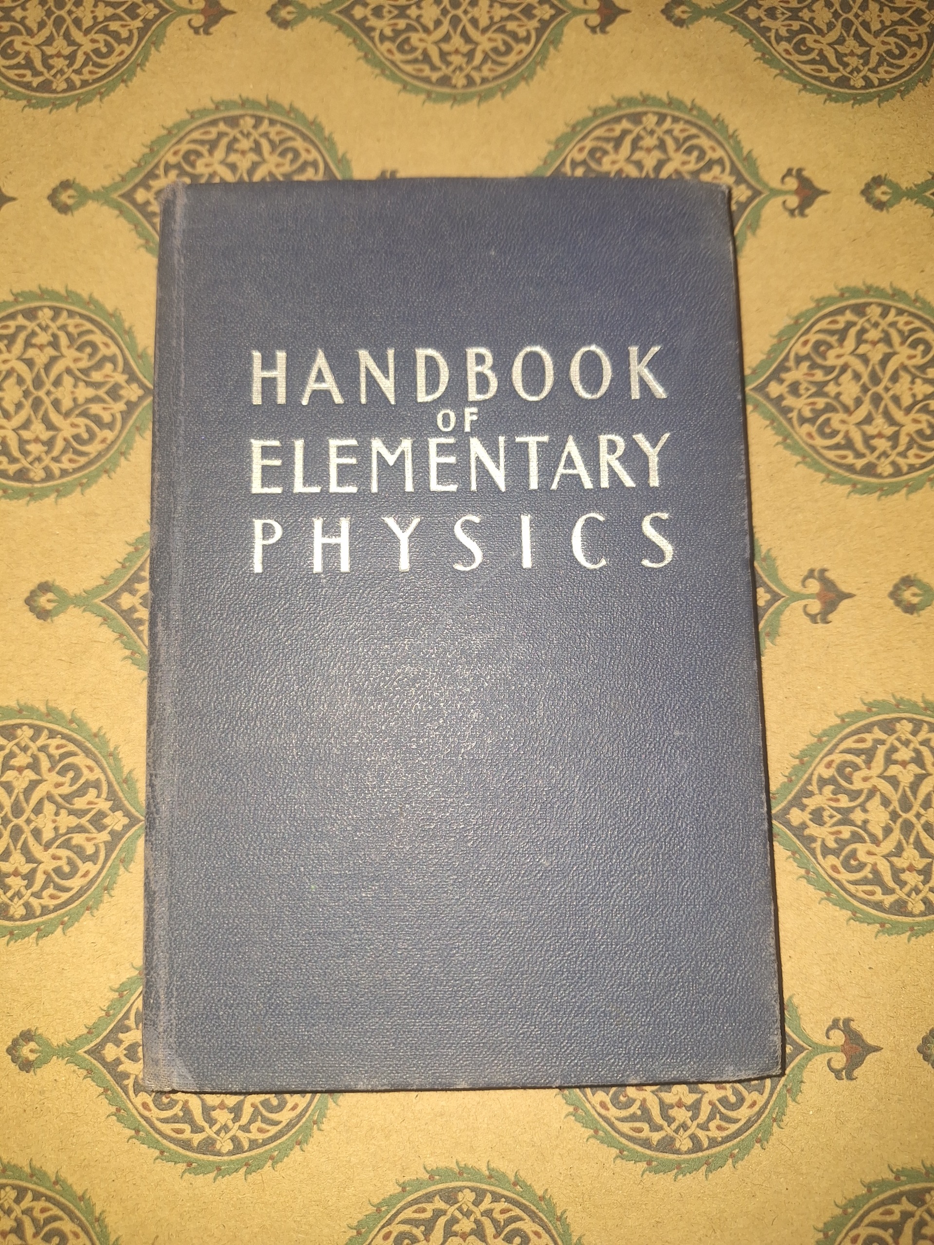 Handbook of elementary physics